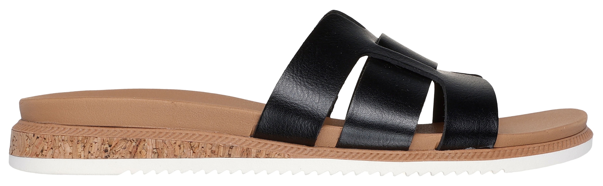 Skechers Pantolette »DESERT KISS LOW-PEAK LOOK«, Flats, Sandale mit Fußbett