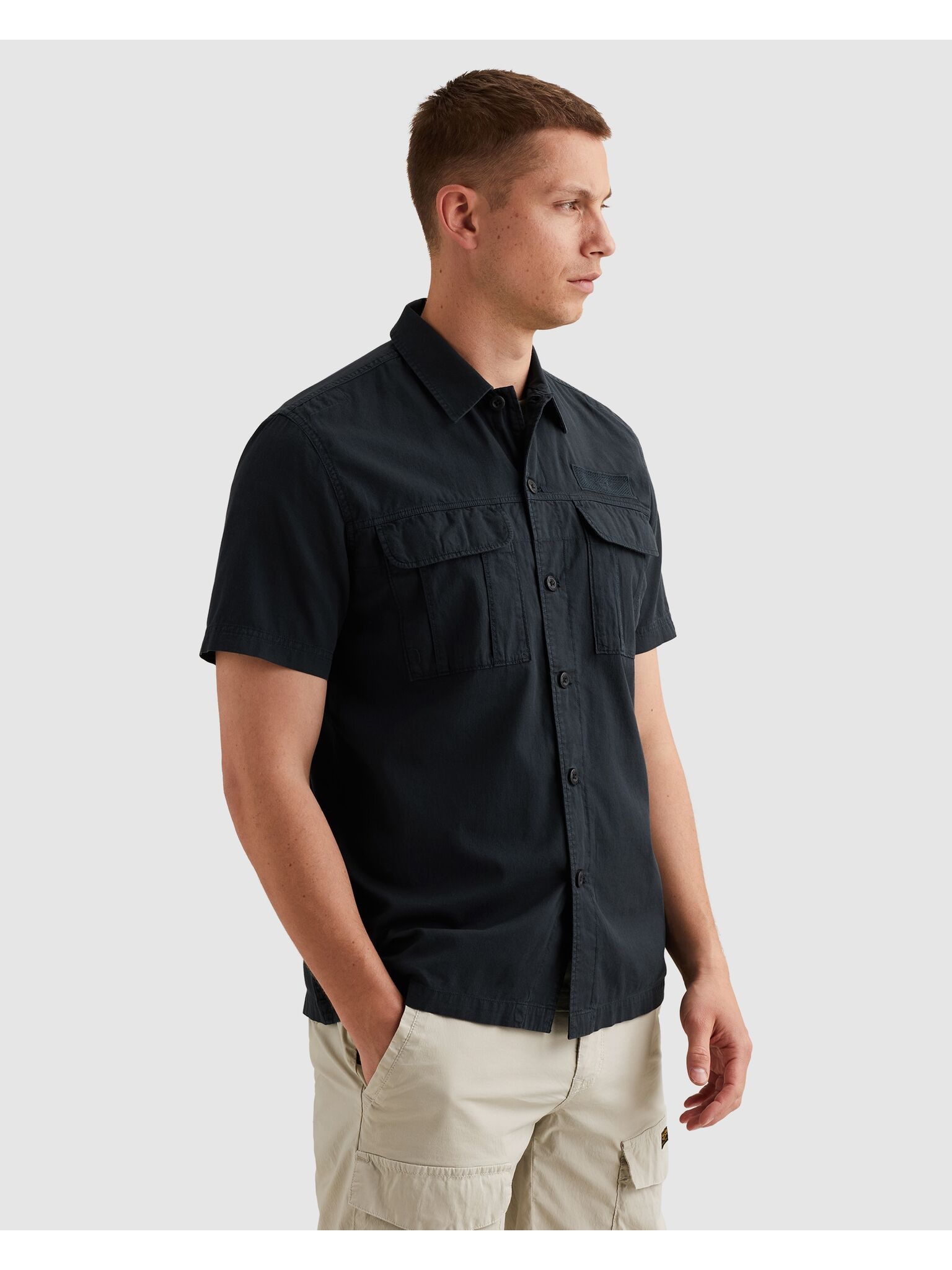 PME LEGEND Kurzarmhemd »Short Sleeve Shirt Ctn Bedford garment dye« Garment dye- Färbung
