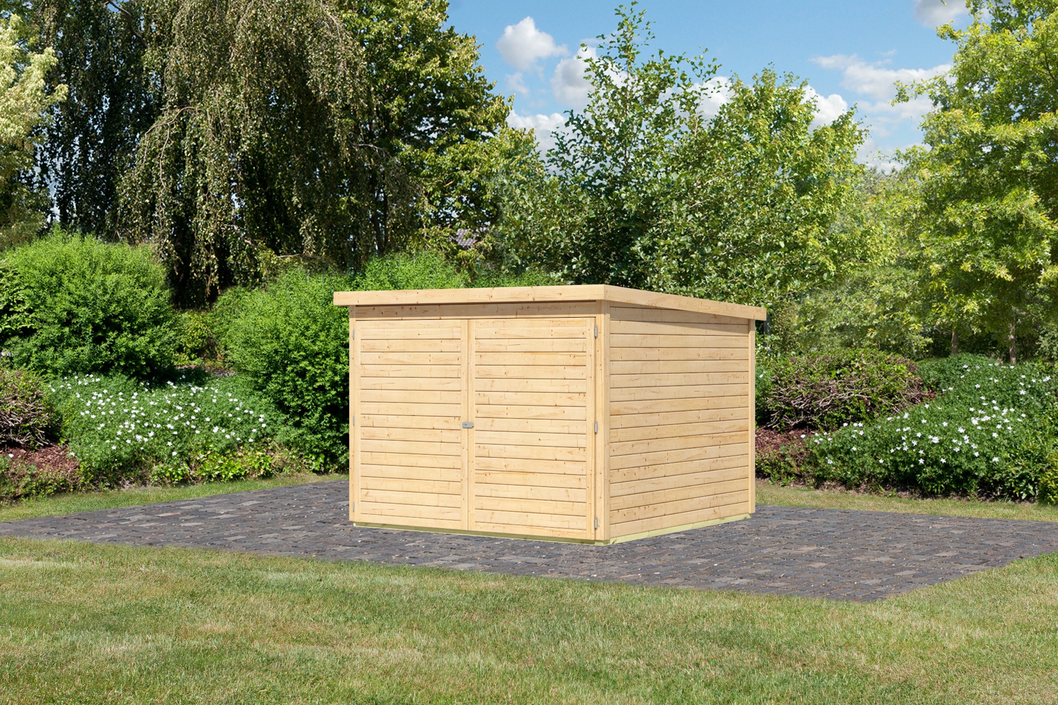 Karibu Fahrradbox »Fahrradgarage 4« in verschiedenen Farben, BxTxH: 212,5x216,5x167 cm