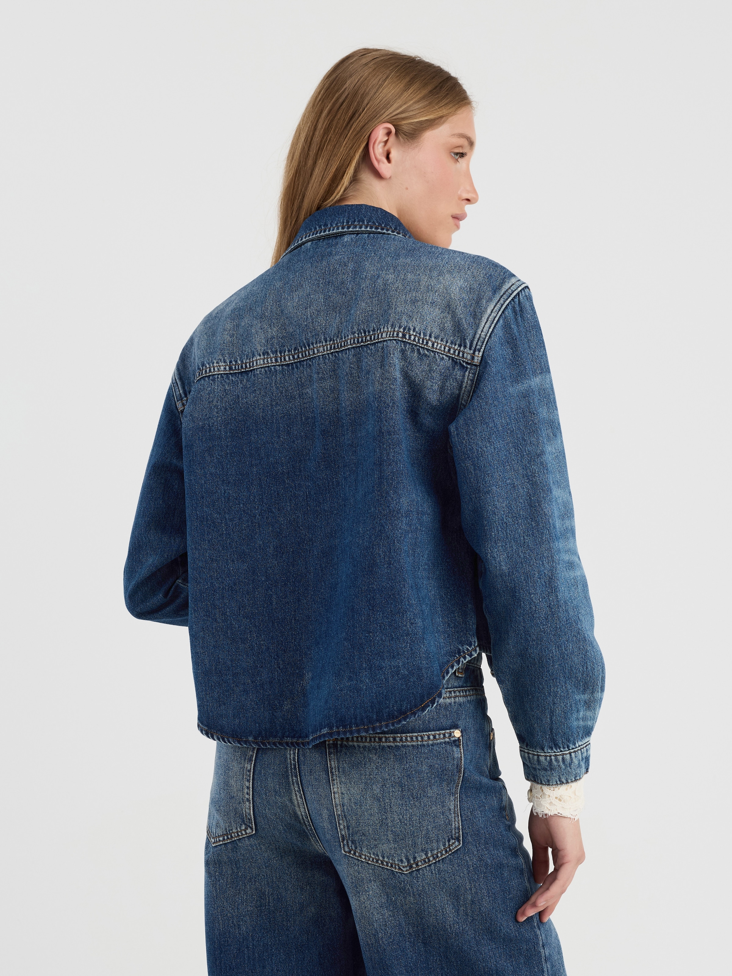 GANG Jeansjacke »94ZOE JACKET« als Set zur Sarina Long