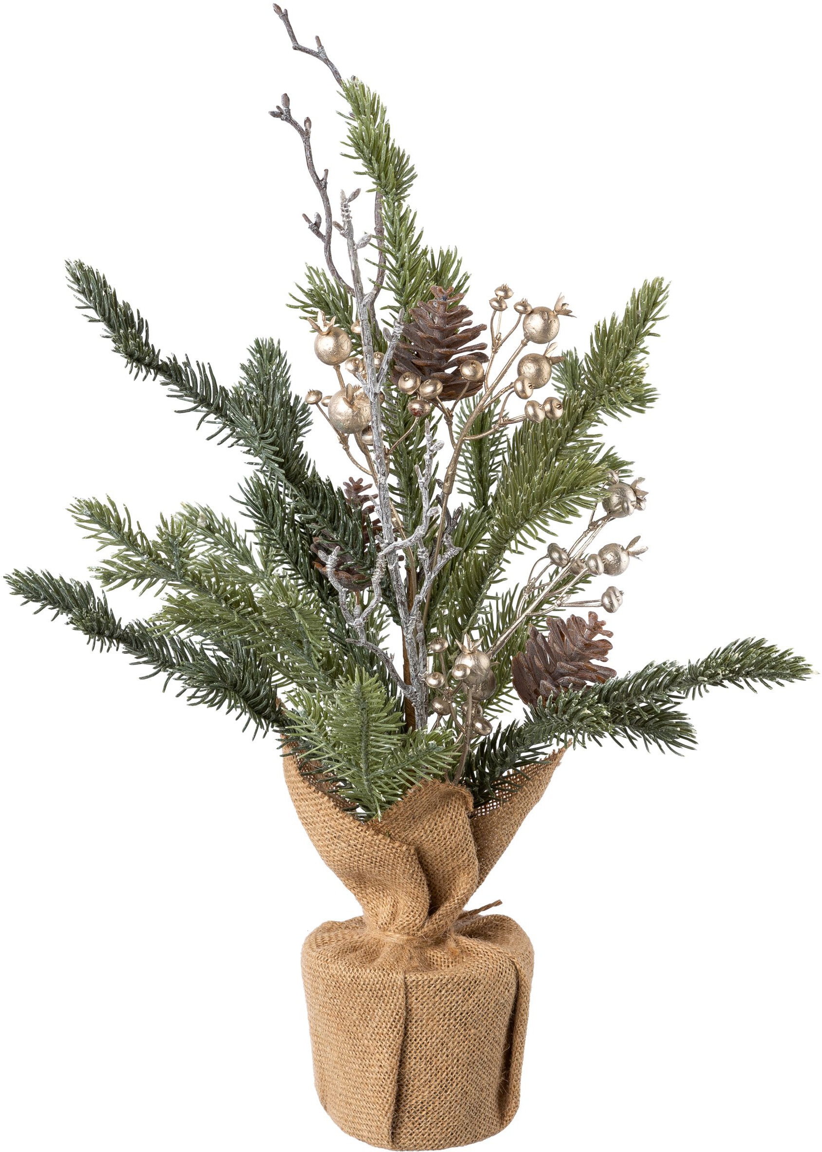 Creativ green Künstlicher Weihnachtsbaum »Weihnachtsdeko, künstlicher  Christbaum, Tannenbaum«, mit Zapfen, Beeren und Deko-Ast online kaufen