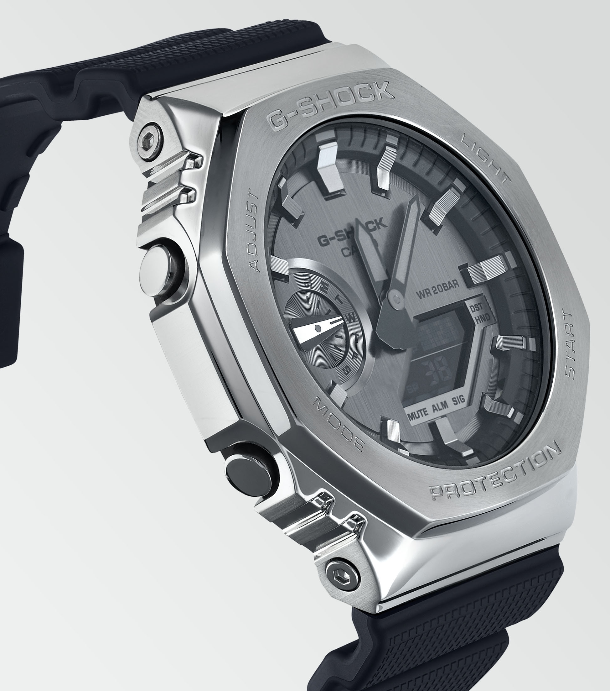 CASIO G-SHOCK Chronograph, Quarzuhr,Armbanduhr,Herrenuhr,digital, bis 20 bar wasserd.Resinarmband
