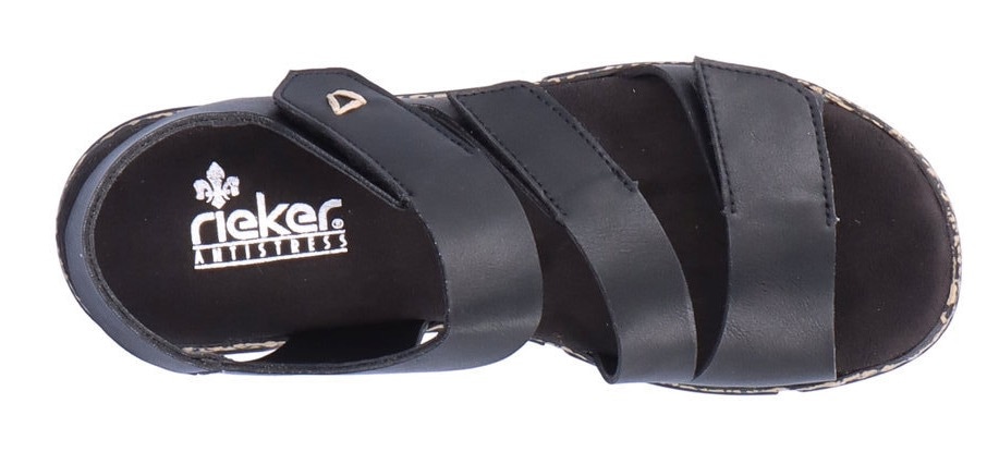Rieker Riemchensandale, Sommerschuh, Sandalette, Keilabsatz, mit Klettverschlüssen