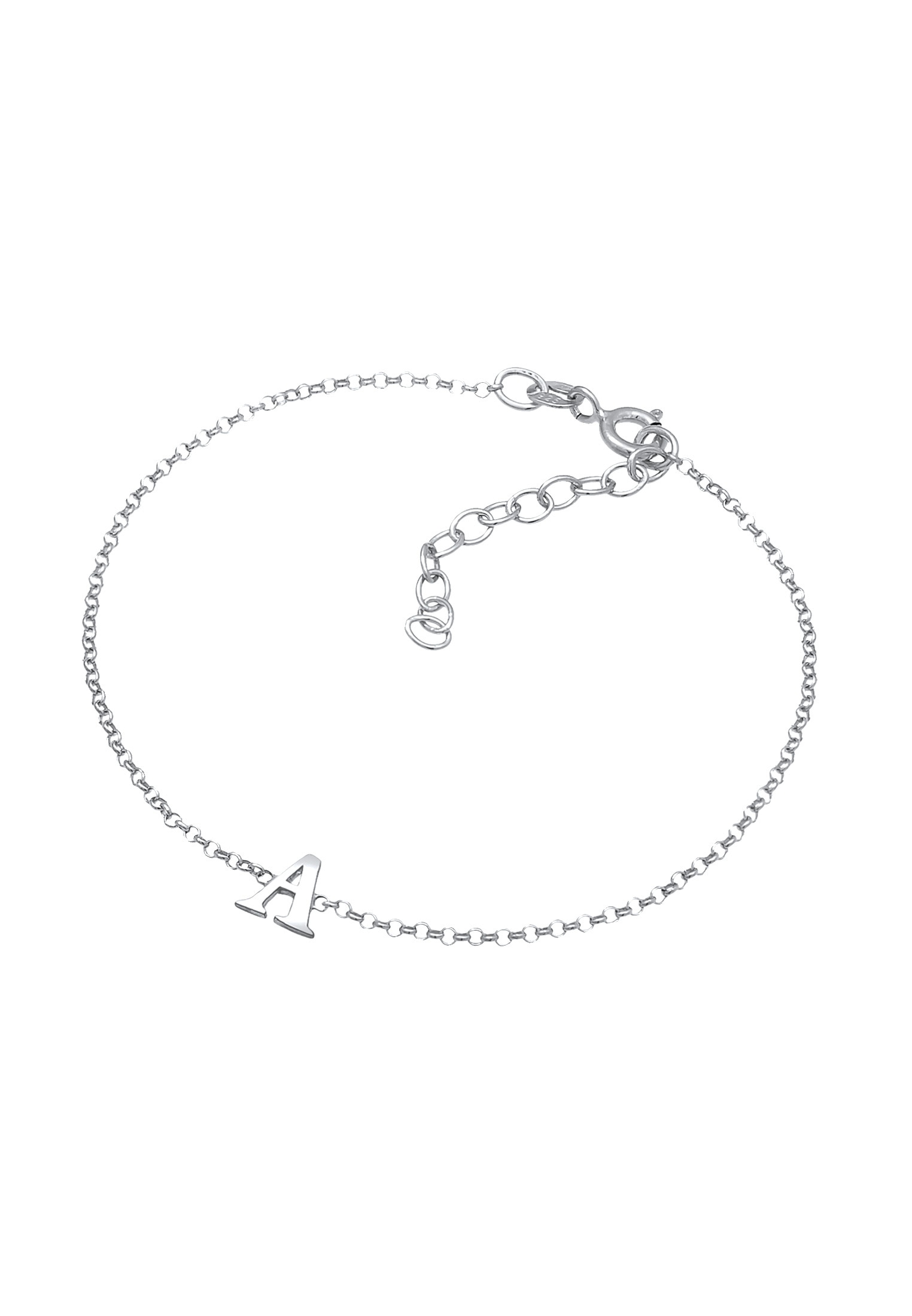 Elli Armkette »Armband Buchstaben Initialen Anhänger A 925 Silber«