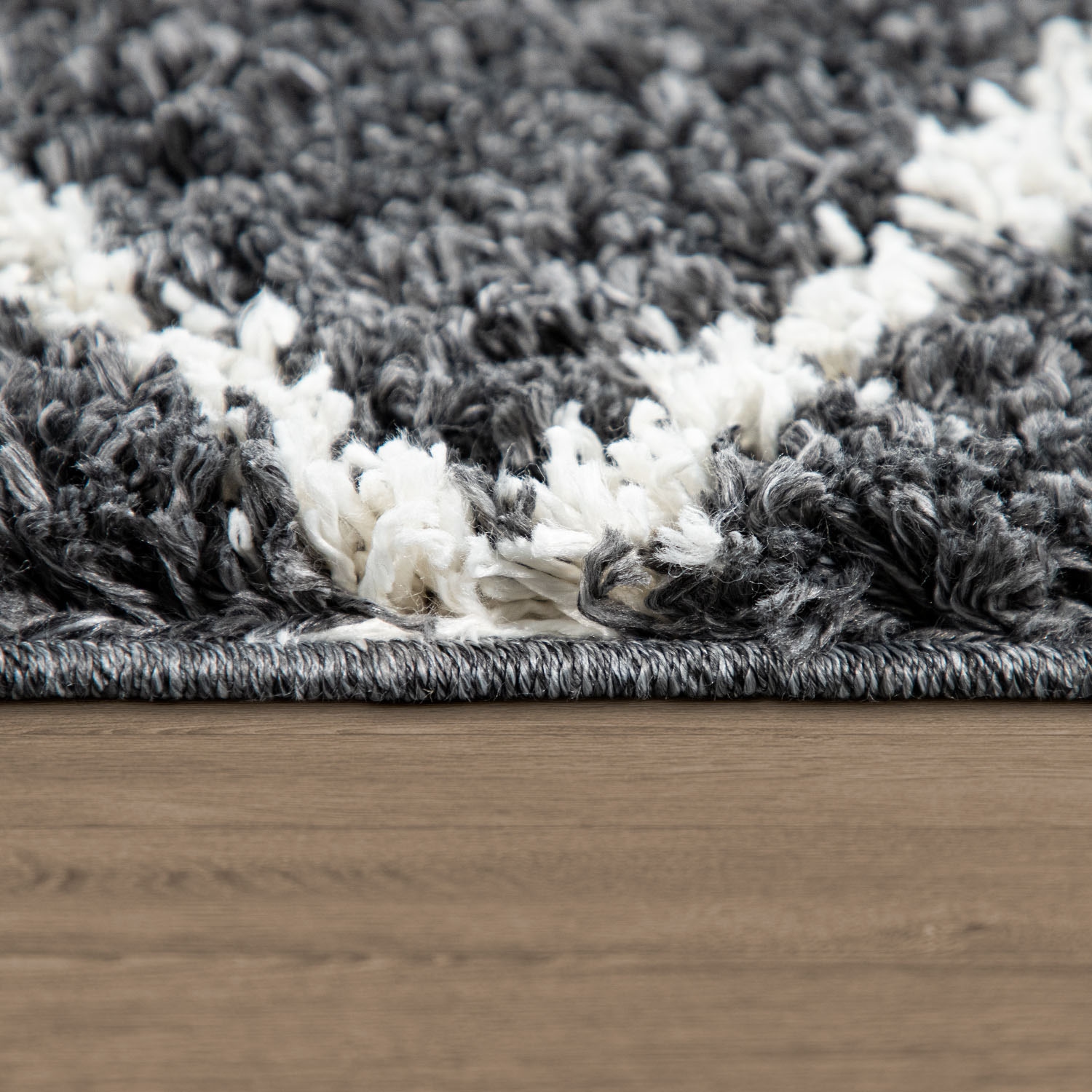 Paco Home Hochflor-Teppich »Kalmar 442« rechteckig 40 mm Höhe Scandi Design, Rauten Muster, weich & kuschelig