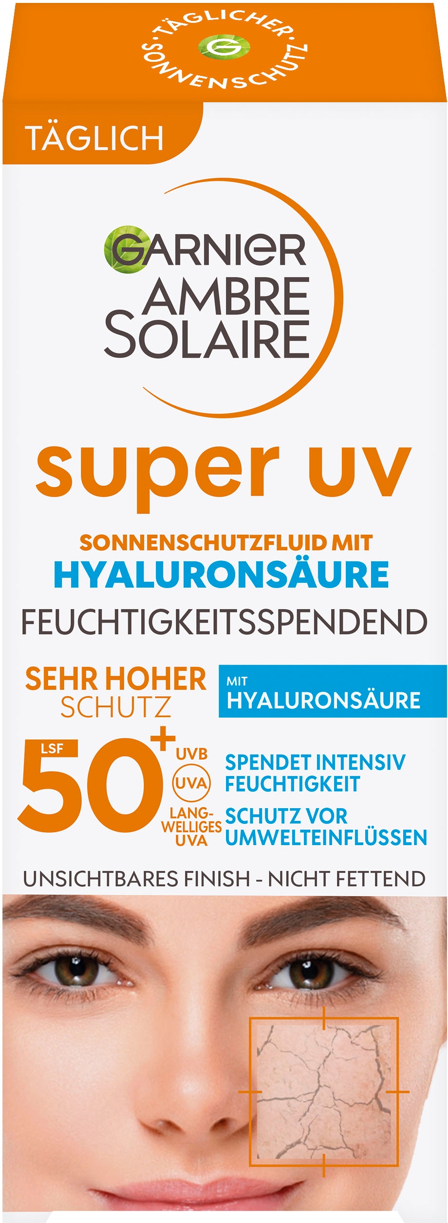 GARNIER Sonnenschutzfluid »Ambre Solaire Sensitive expert+«, mit Hyaluronsäure LSF 50