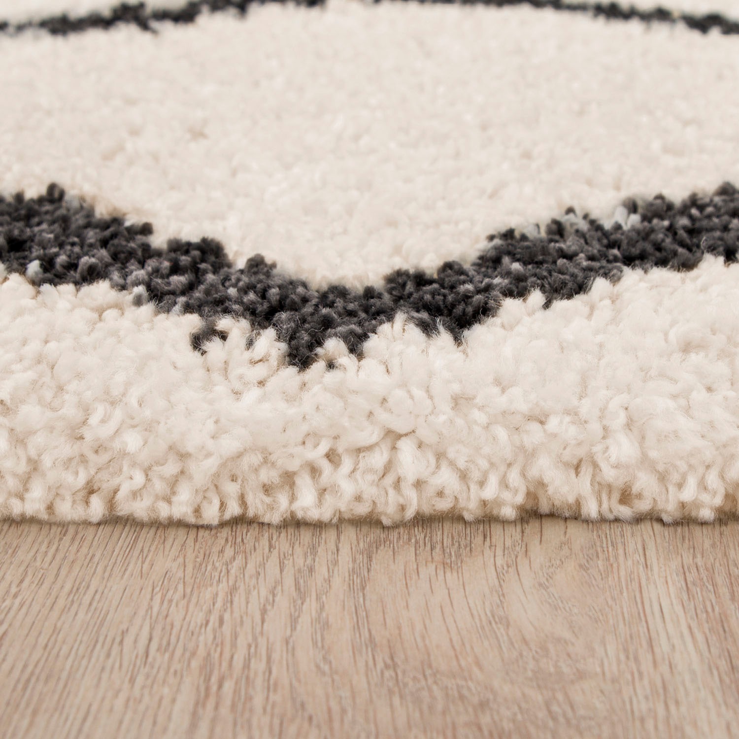 Paco Home Hochflor-Teppich »Arezzo 681«, rechteckig, 49 mm Höhe, modernes Rauten Design, sehr weicher Flor