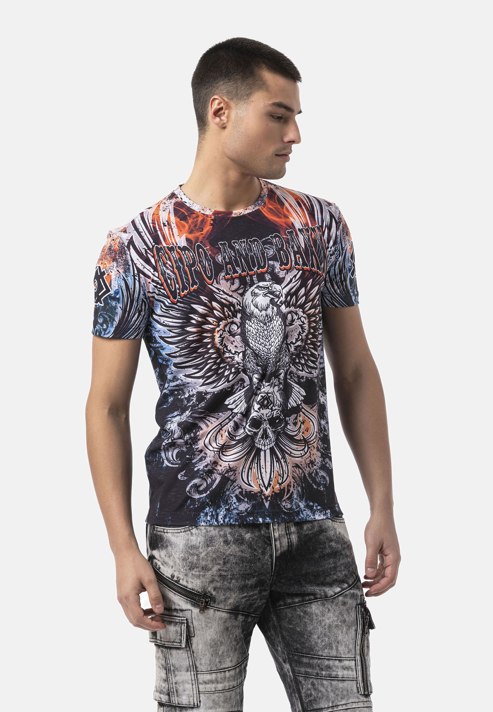 Cipo & Baxx T-Shirt »CT818« sportliche Freizeit-Looks