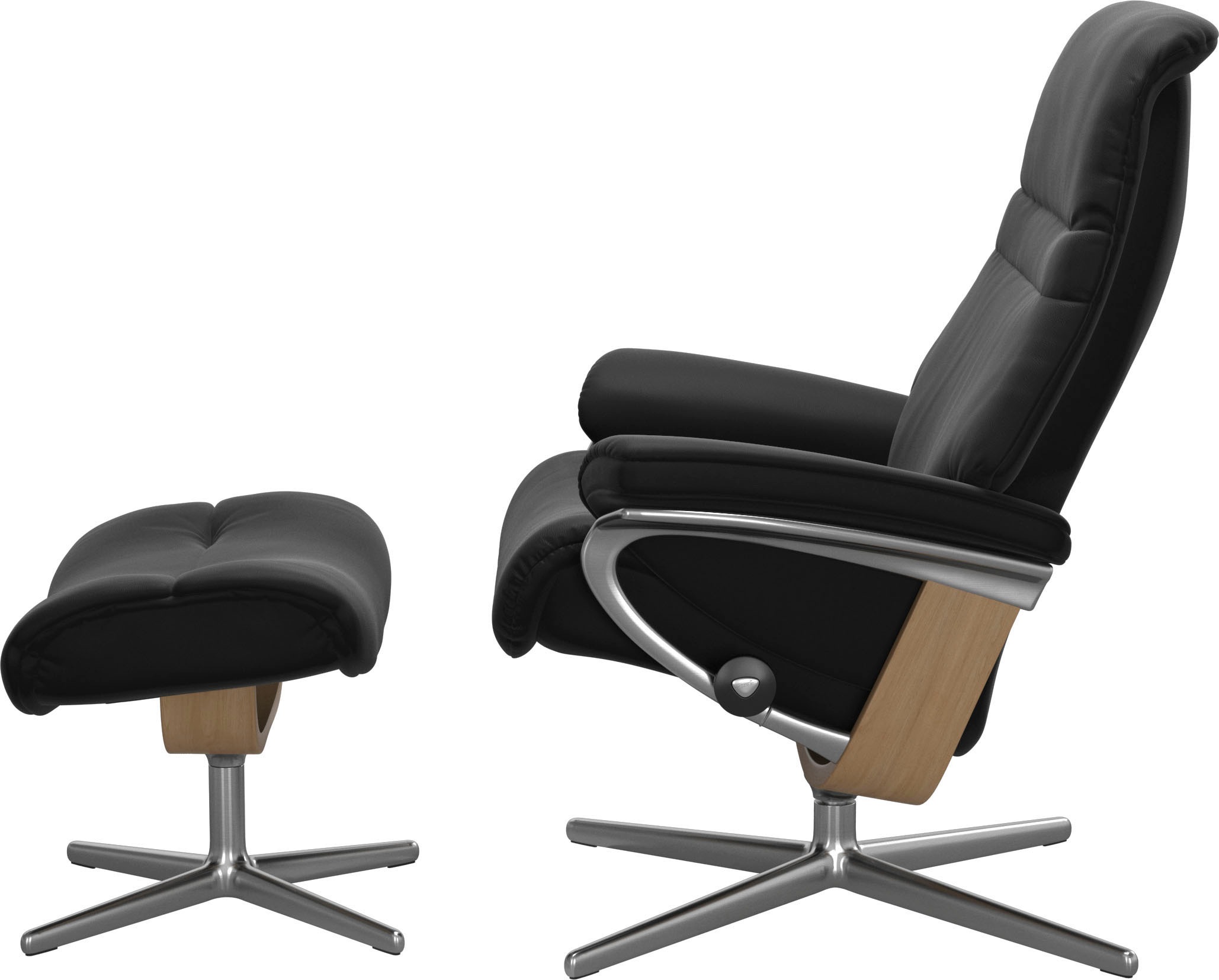 Stressless® Fußhocker »Sunrise«, mit Cross Base, Größe S, M & L, Holzakzent Eiche