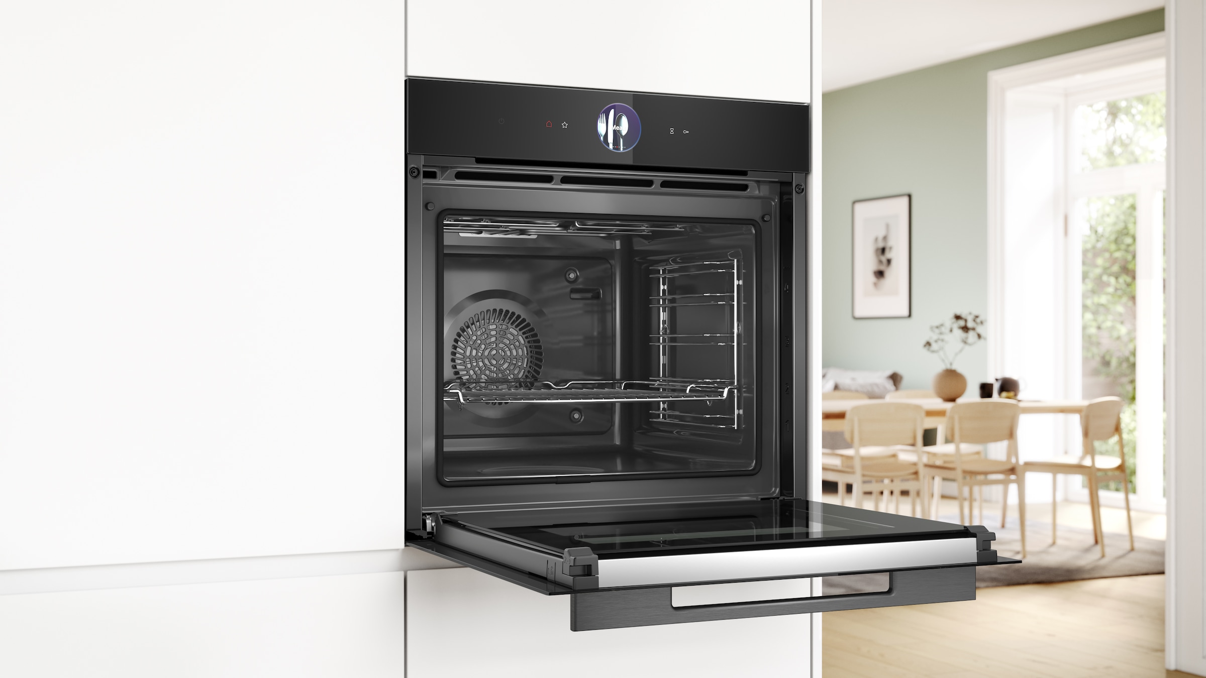 BOSCH Pyrolyse Backofen Serie 8 »HBG7764BG« mit Teleskopauszug nachrüstbar Digitaler Bedienring und automatische Einstellungen dank Backsensor