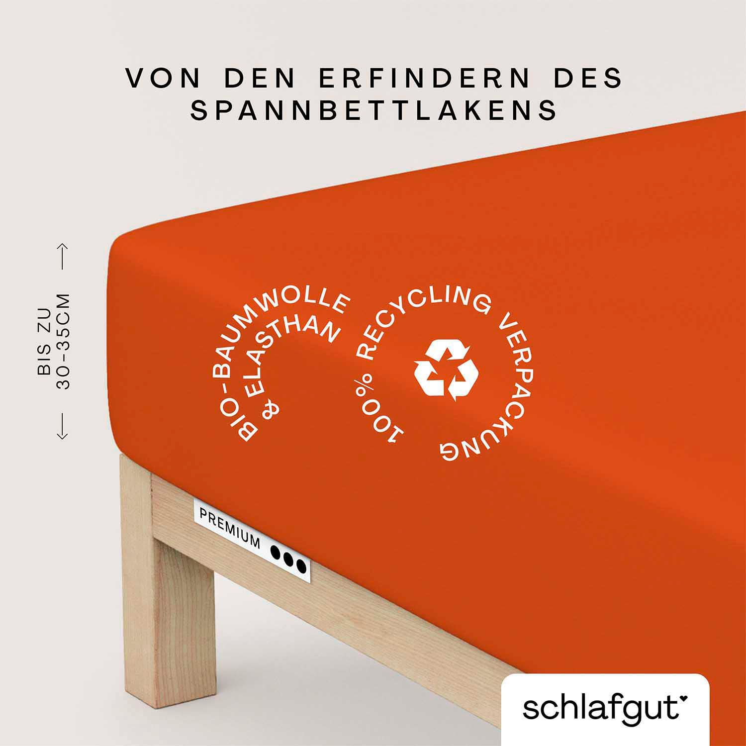 Schlafgut Spannbettlaken »Premium«, nachhaltige Zero Waste Verpackung