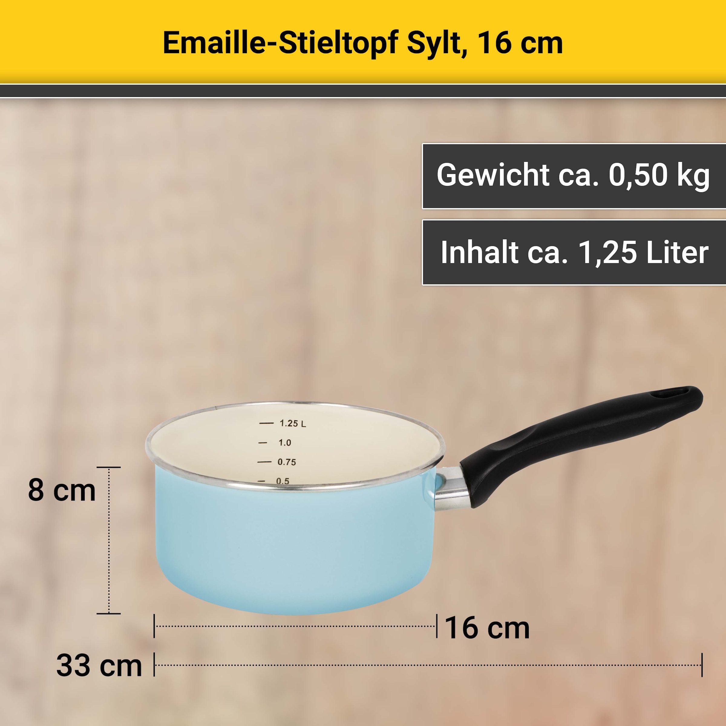 Krüger Kasserolle »Sylt« 1 Stk. tlg. Emaille