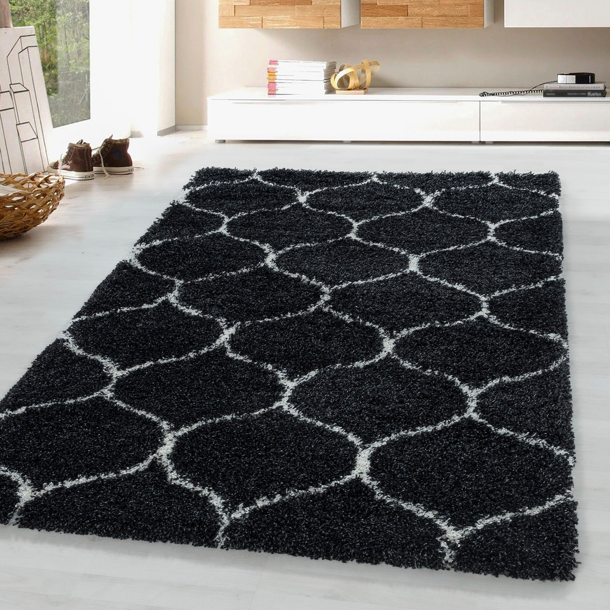 Ayyildiz Teppiche Hochflor-Teppich »SALSA 3201«, rechteckig, 50 mm Höhe, auch in rund, Pflegeleicht / Strapazierfähig / Shaggy/ Wohnzimmer