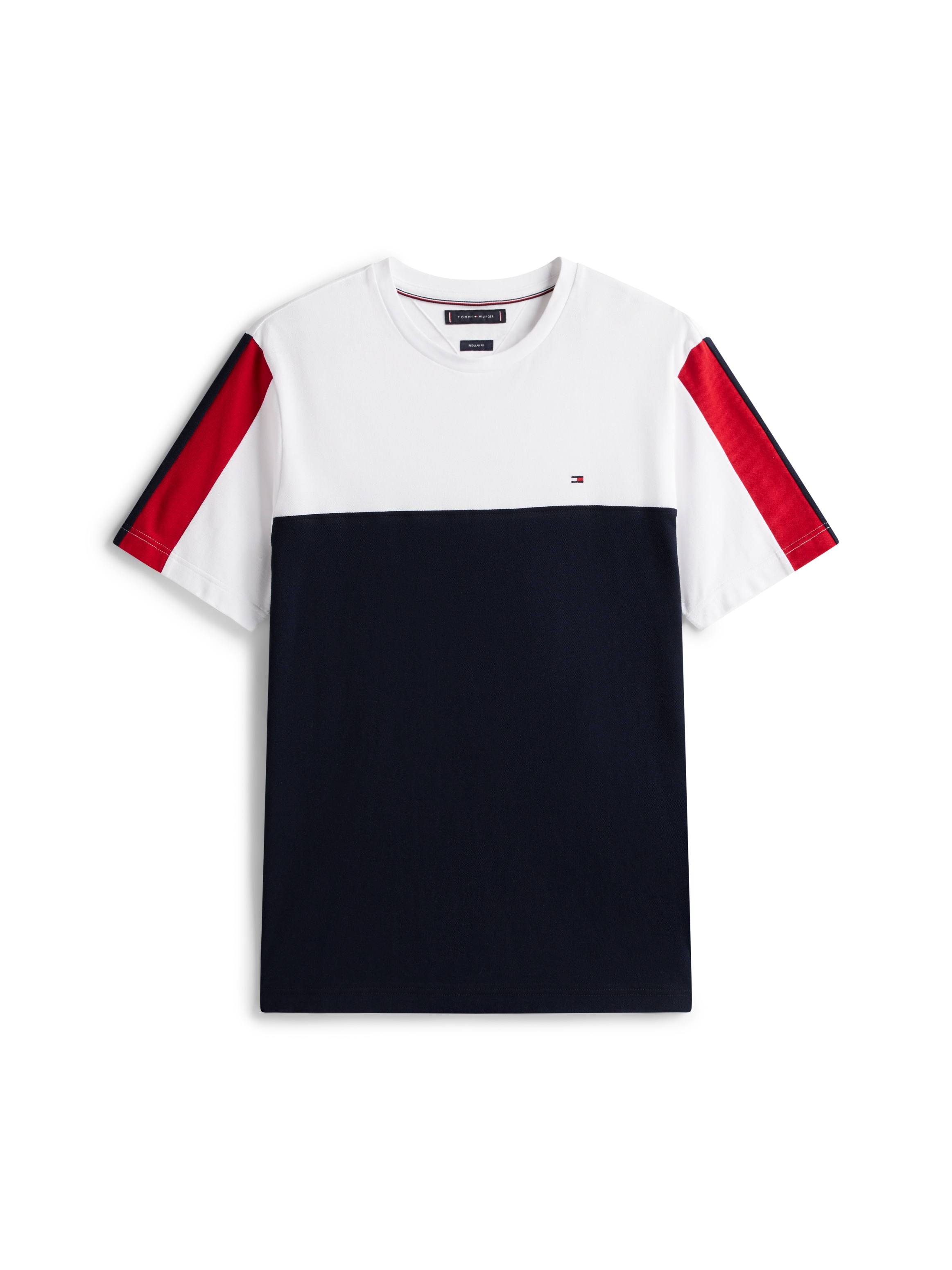 Tommy Hilfiger T-Shirt »GLOBAL STRIPE COLOURBLOCK TEE«, im modischen Colorblocking