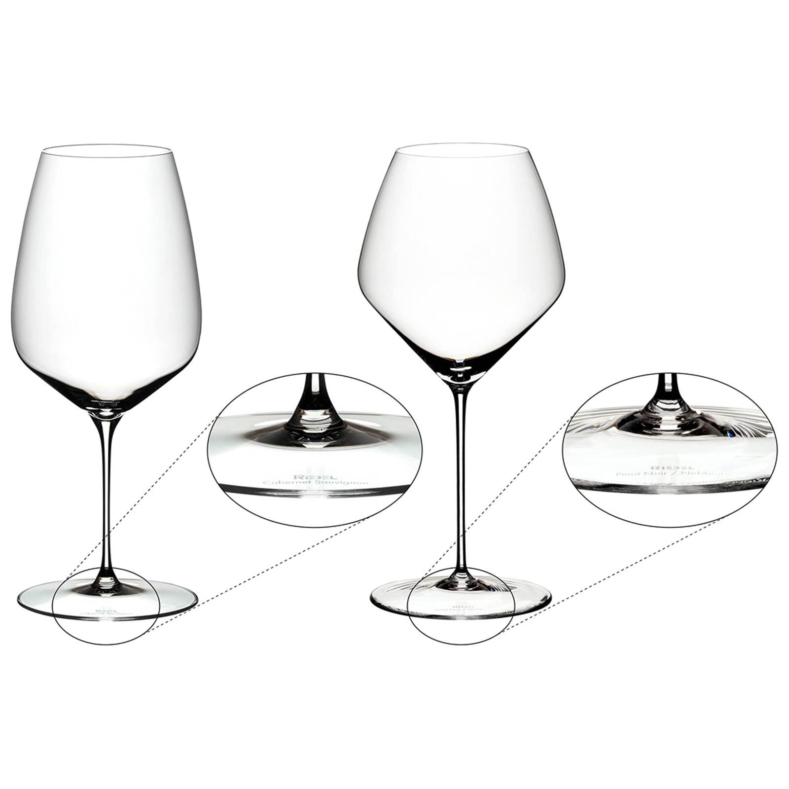 RIEDEL THE WINE GLASS COMPANY Rotweinglas »Rotweingläser Veloce 4er Set transparent« Spülmaschinengeeignet