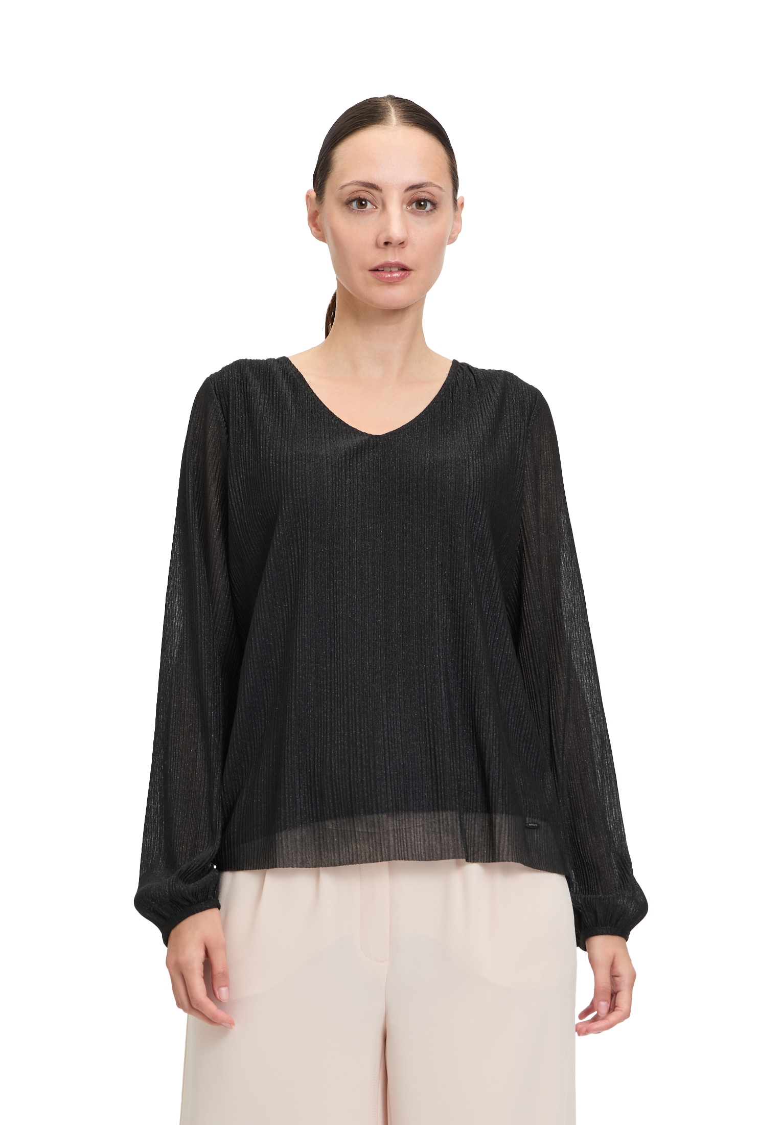 Betty&Co Langarmshirt »Blusenshirt mit Lurexfaden«