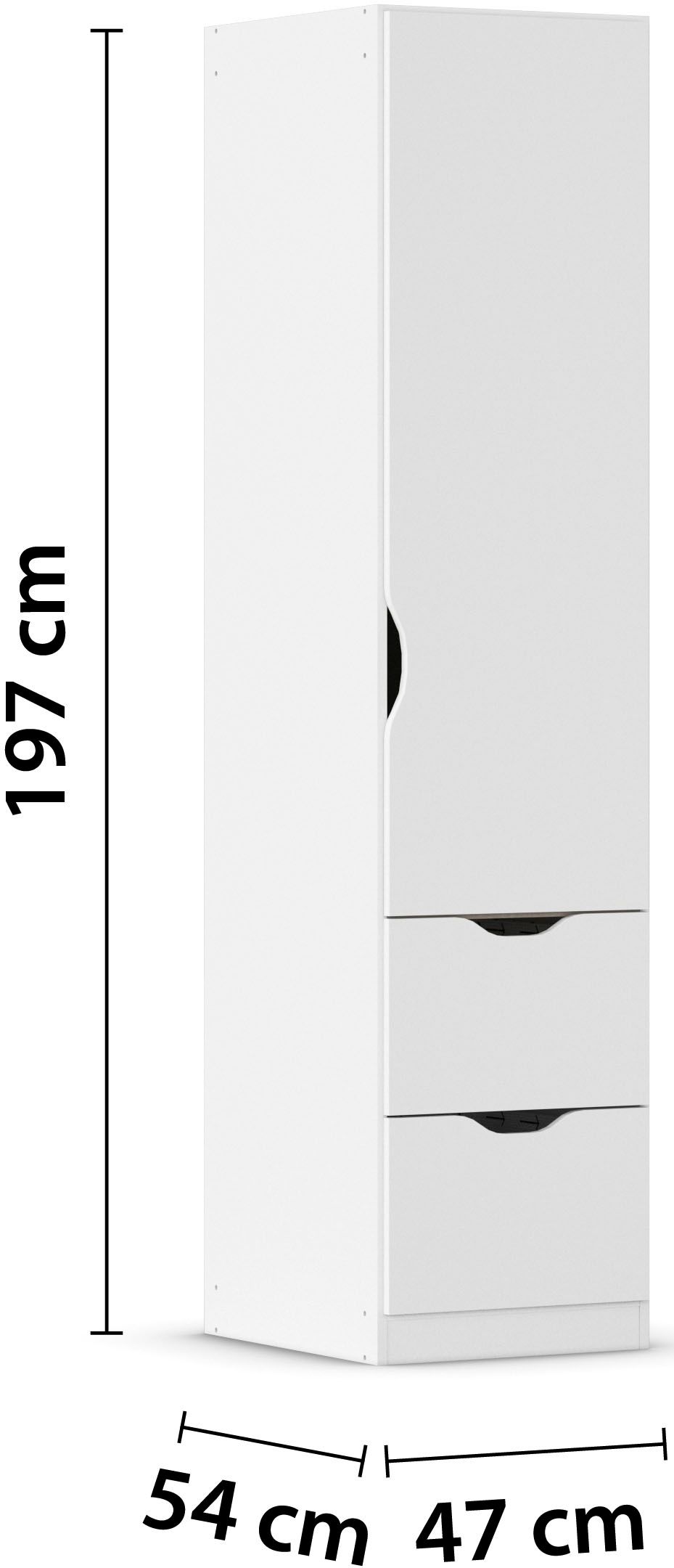 rauch Kleiderschrank »Freiham« mit Griffmulden und Schubkästen