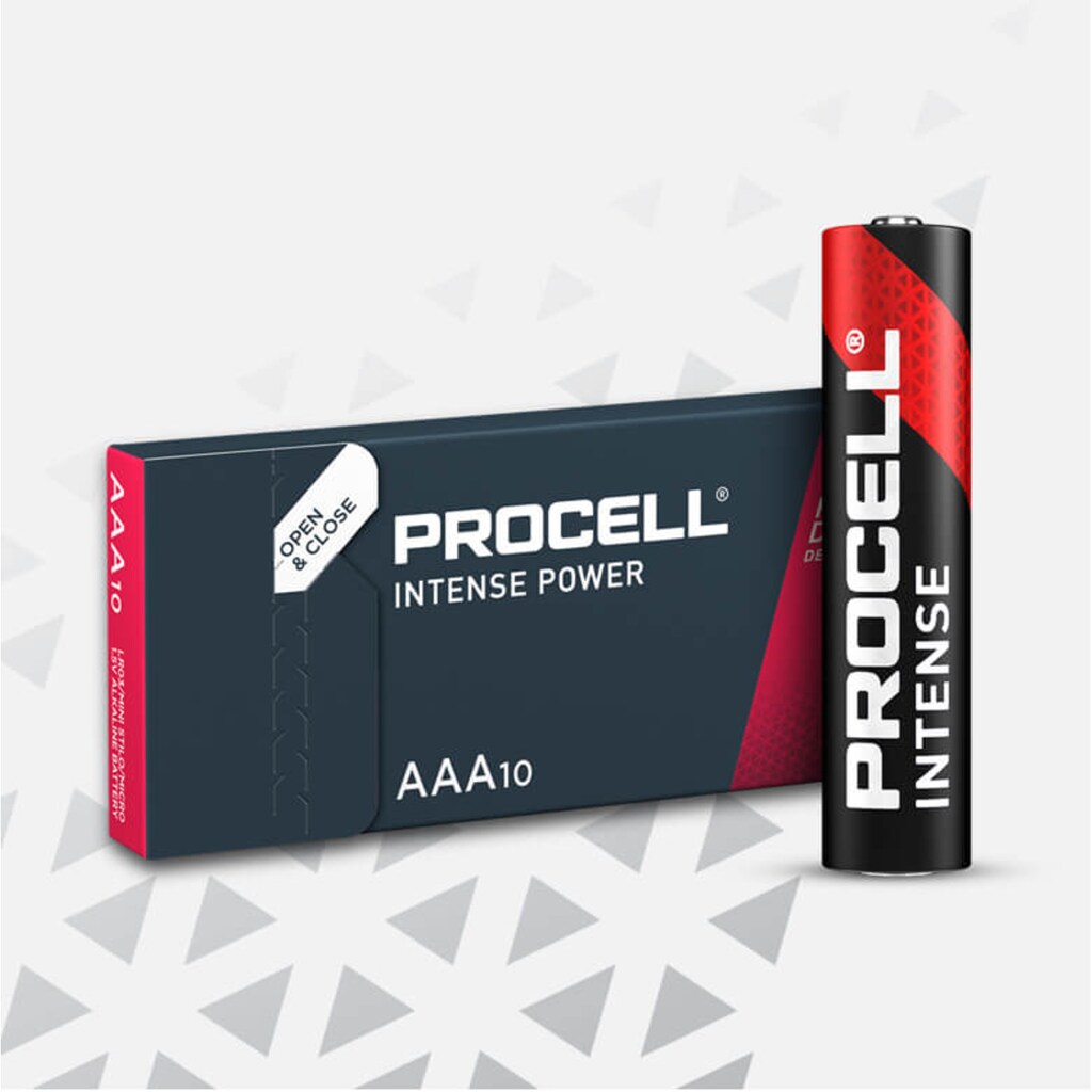 Duracell Batterie »Procell Intense Micro/AAA/LR03«, LR03, 1,5 V, (10 St., Alkaline Batterie, 10 Stück)