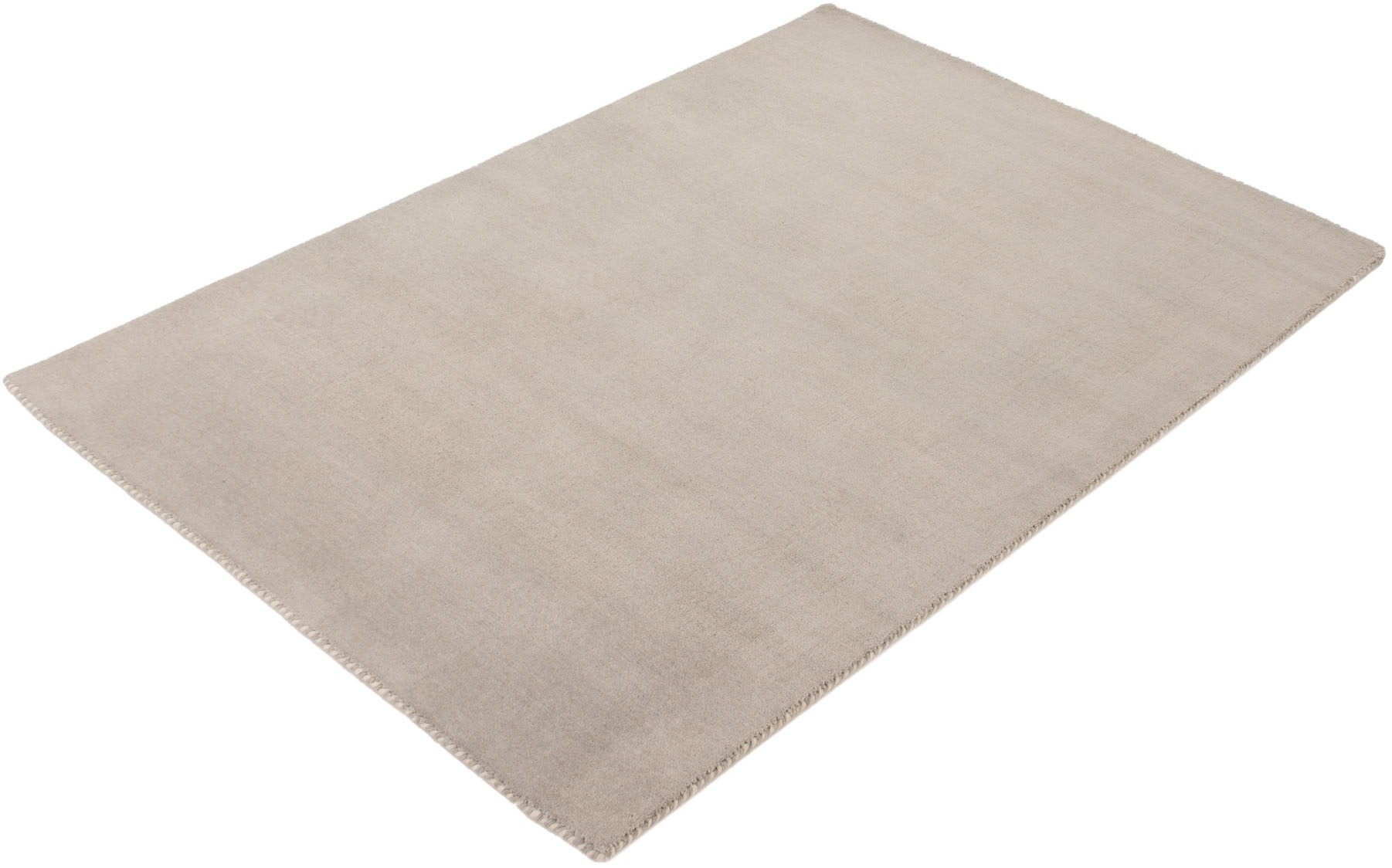 carpetfine Wollteppich »Gabbeh Lola Uni«, rechteckig, 14 mm Höhe, mit natürlichem Pflanzenmaterial von Hand gewebt, auch in Rund