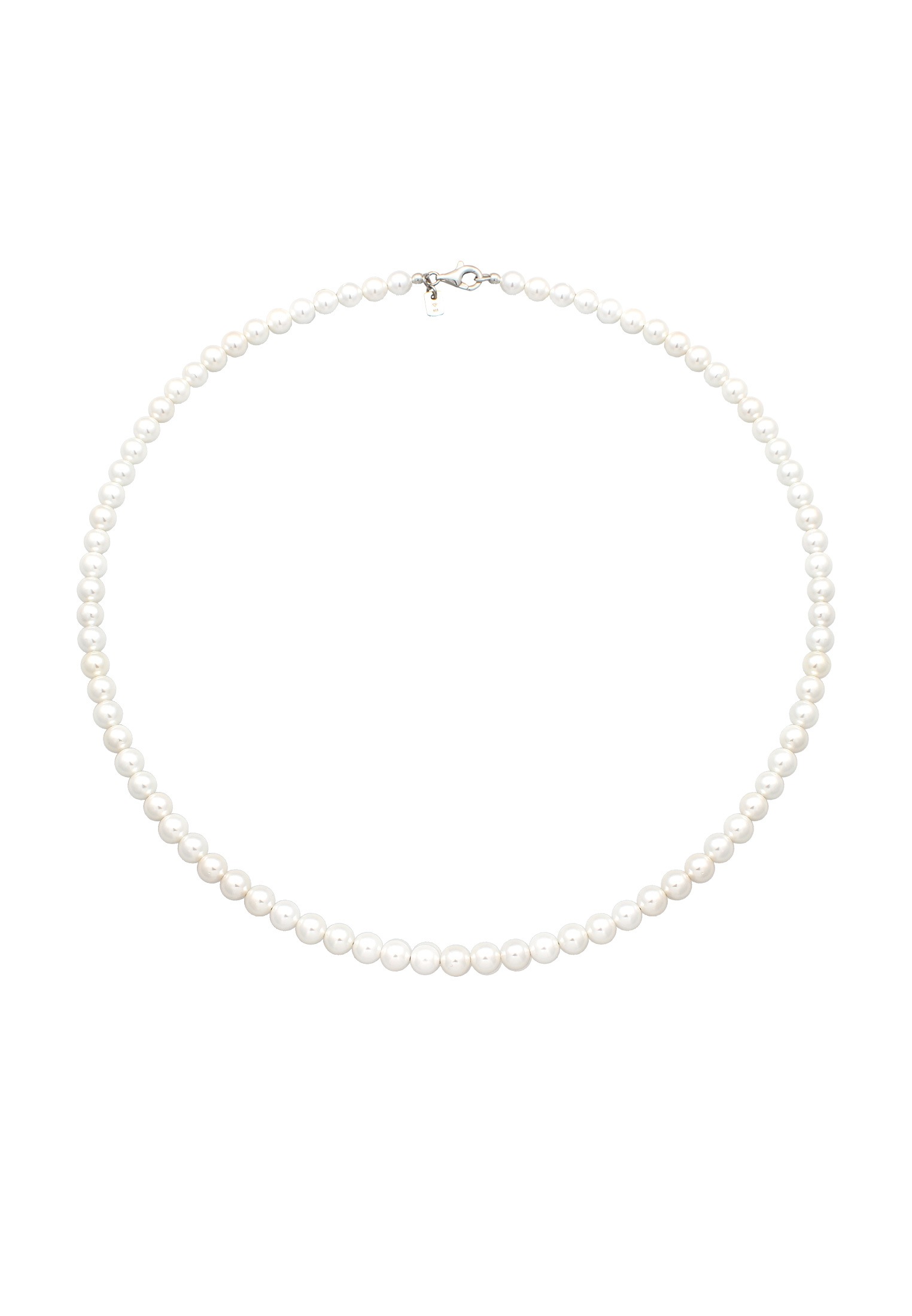 Kuzzoi Silberkette »Halskette Perlenkette Muschelkernperlen Weiß 925 Sterling Silber«