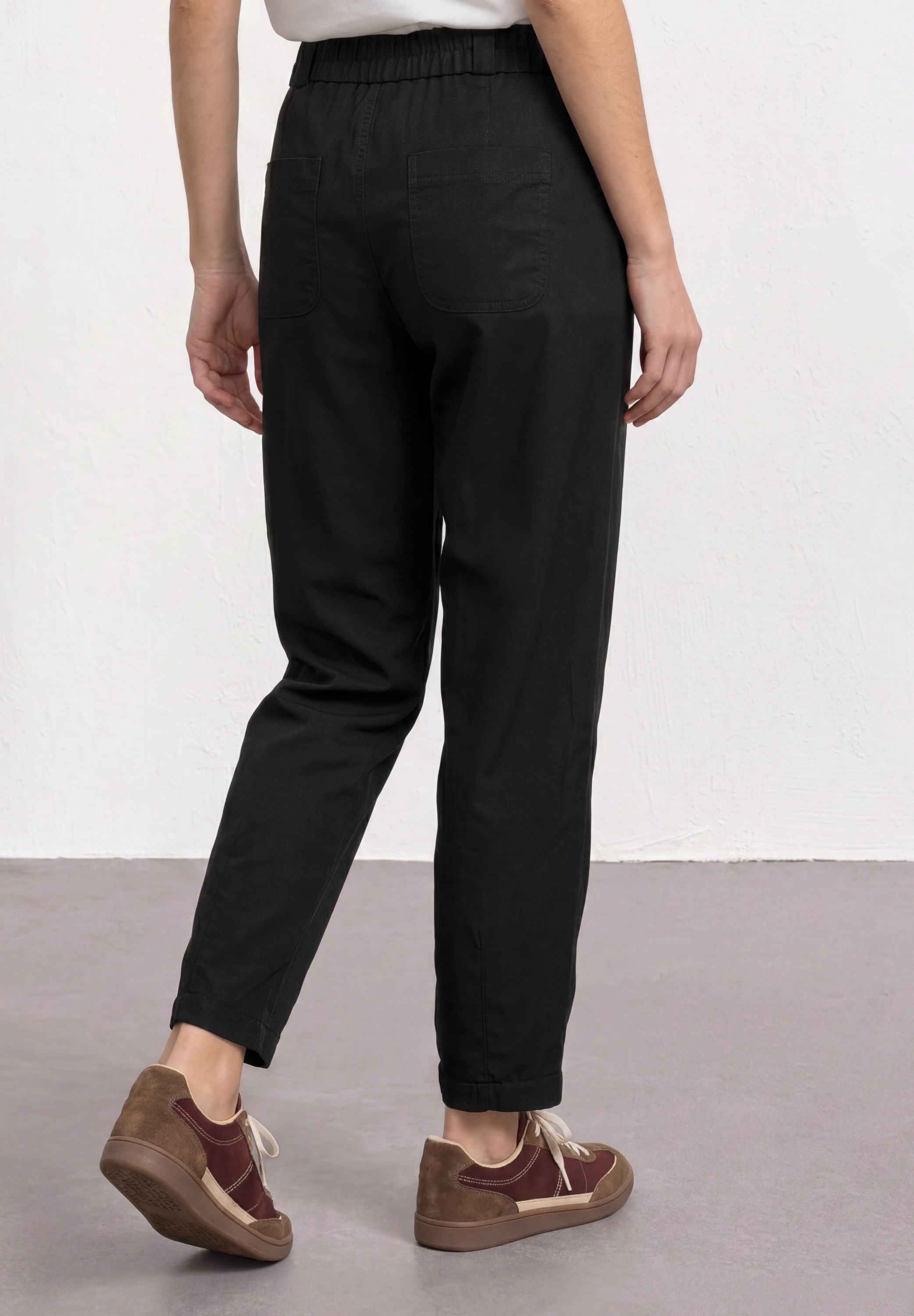 STREET ONE Stoffhose  Barrel Leg Hose mit Schnallendetail