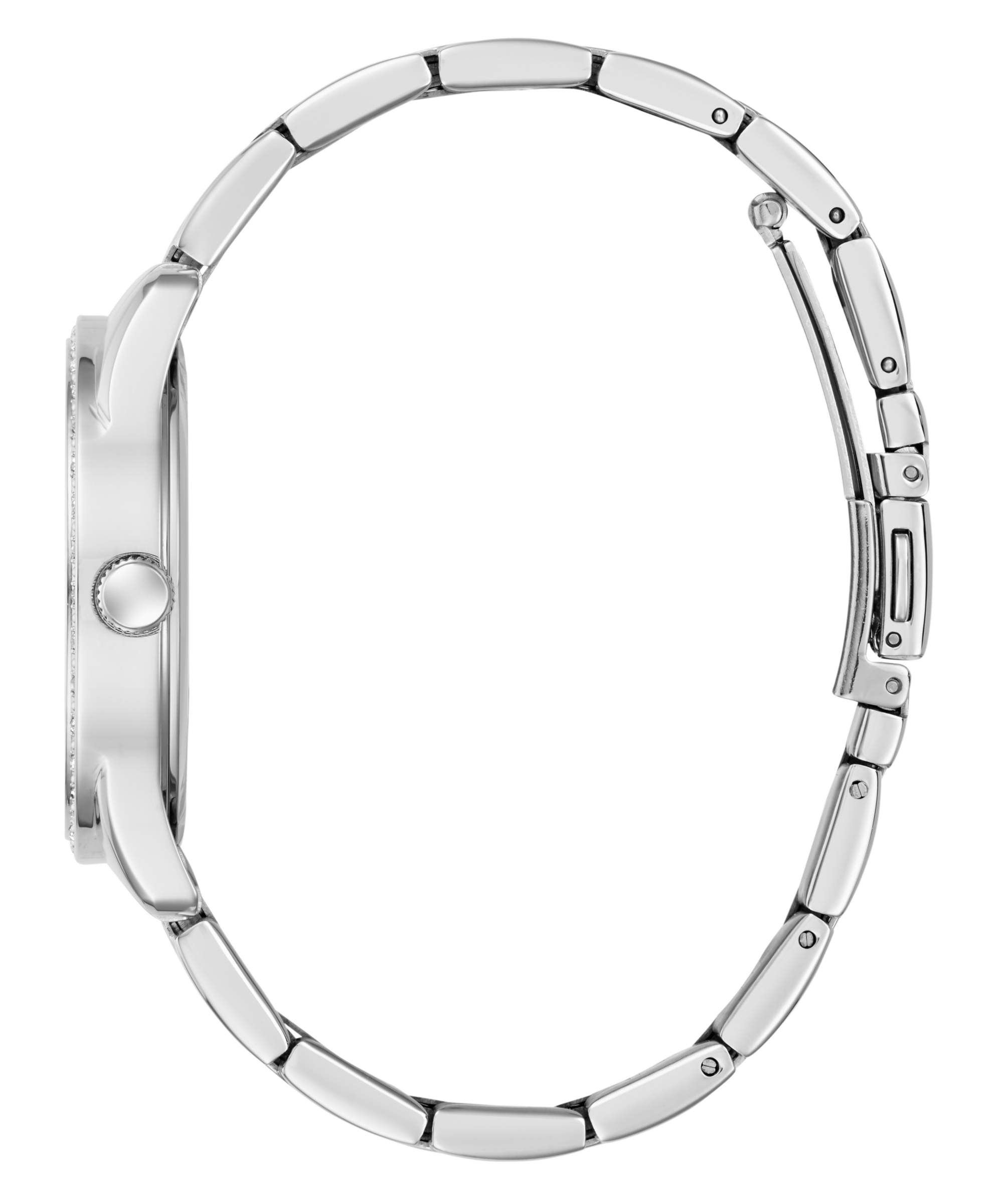 Guess Quarzuhr »ROXY« Armbanduhr, Damenuhr, Edelstahlarmband, Kristallglas
