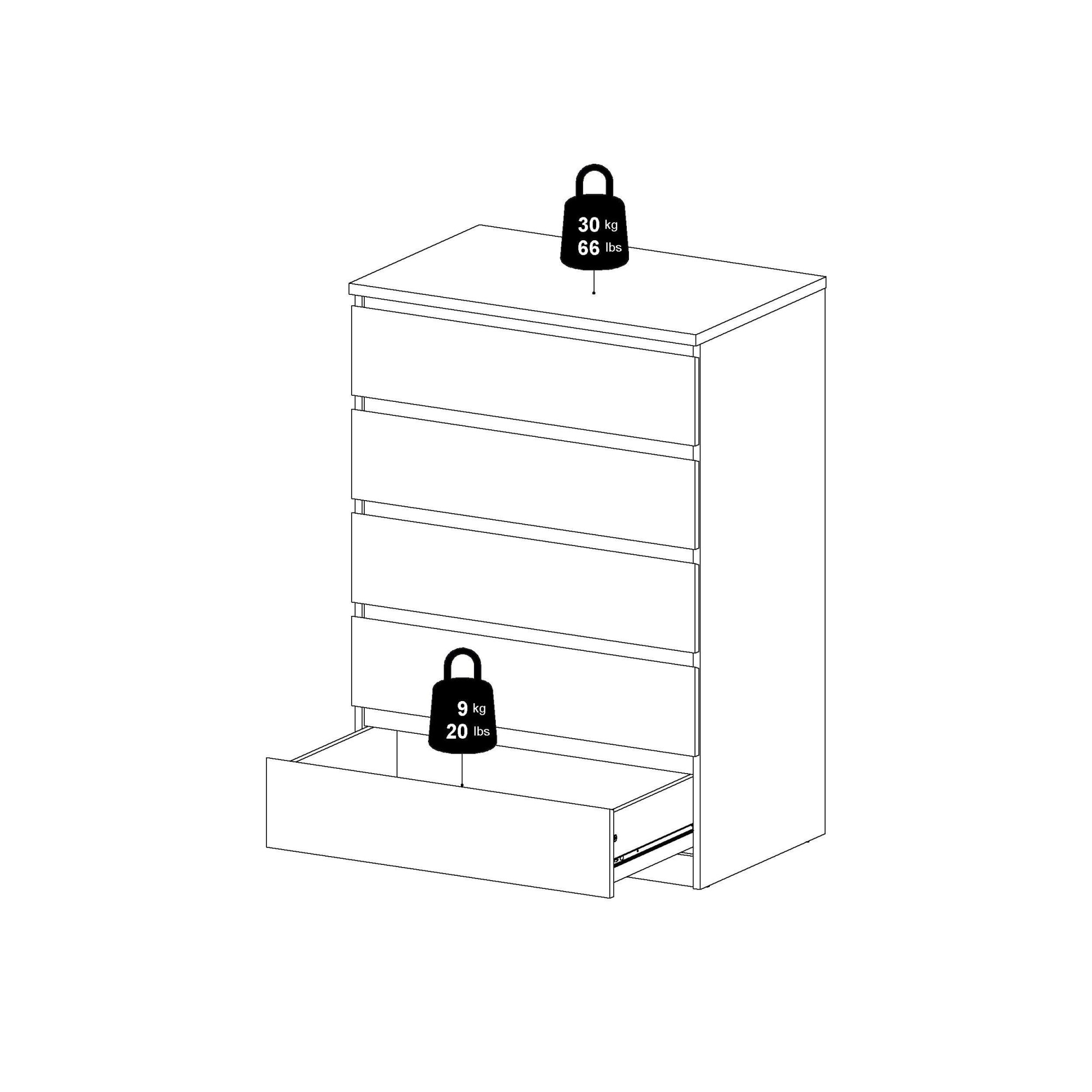 INOSIGN Kommode »Naia, Aufbewahrung, 5 Schubladen, Matt-Optik, grifflose Front« Modern, skandinavisches Design, in mehreren Farben, Hoch