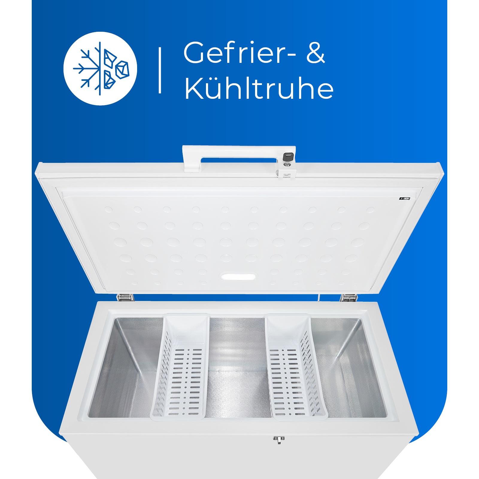 exquisit Gefriertruhe »GT400-HE-041E weiss«, 85 cm hoch, 130 cm breit, mit Türschloss