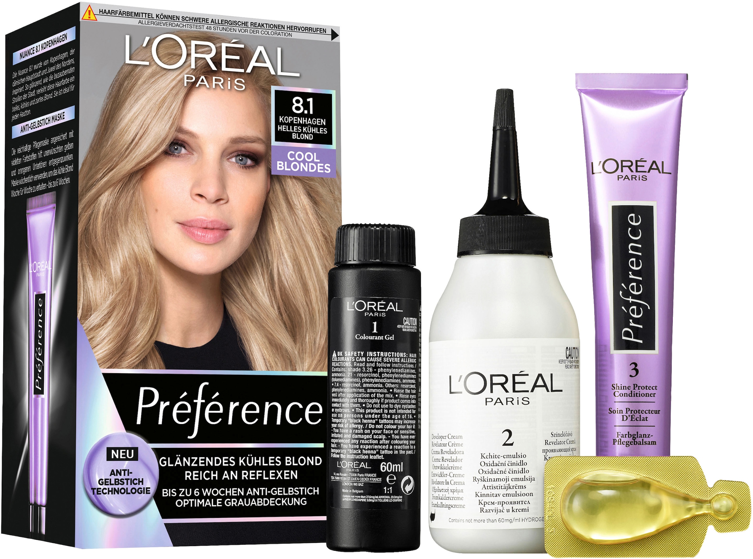 L'ORÉAL PARIS Haarfarbe »Preference Cool Blondes« langer Farbglanz
