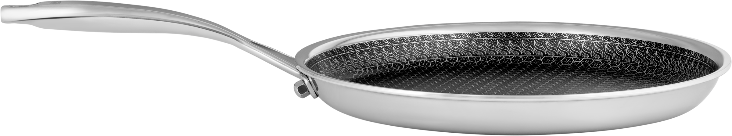 HENSSLERS Crêpepfanne »HENSSLERS Crêpe- und Frühstückspfanne 26 cm« Edelstahl 1 Stk. tlg. Omlet-Pfanne mit Wabenstruktur