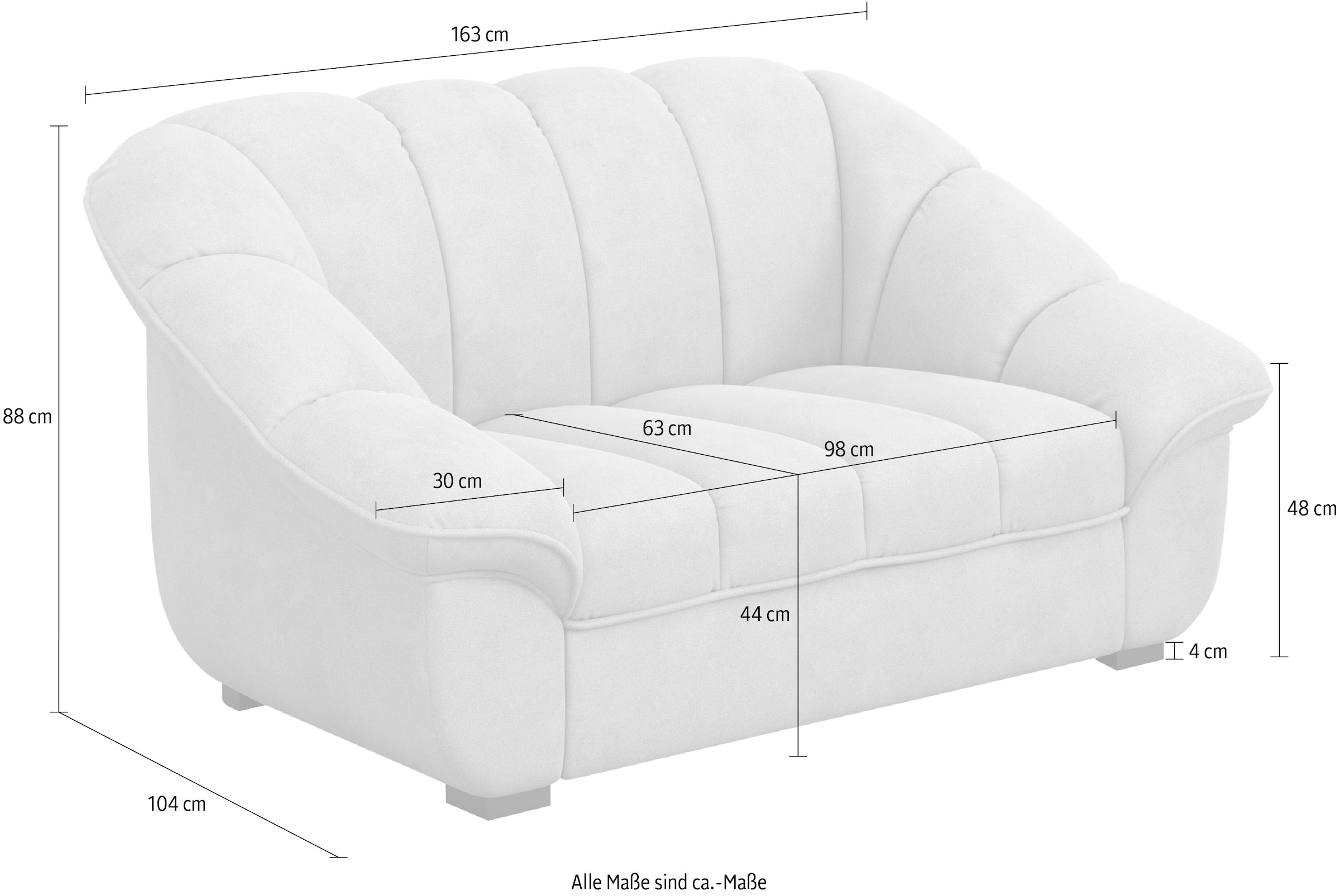 COTTA 2-Sitzer »Mado, Breite 163 cm« verschiedene Sofas individuell kombinierbar
