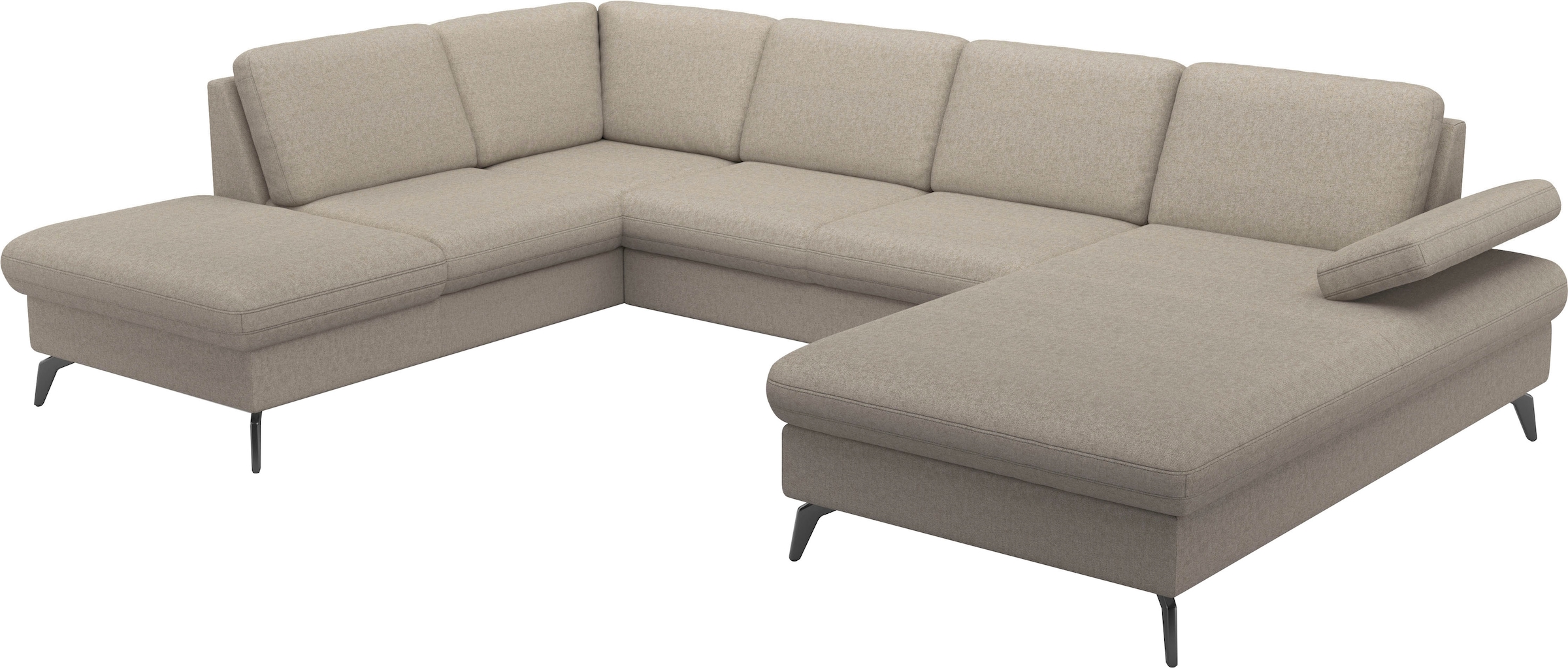 sit&more Wohnlandschaft »Morris Jubi U-Form«, inkl. Armteilfunktion und 1 Zierkissen, wahlweise mit Bettfunktion
