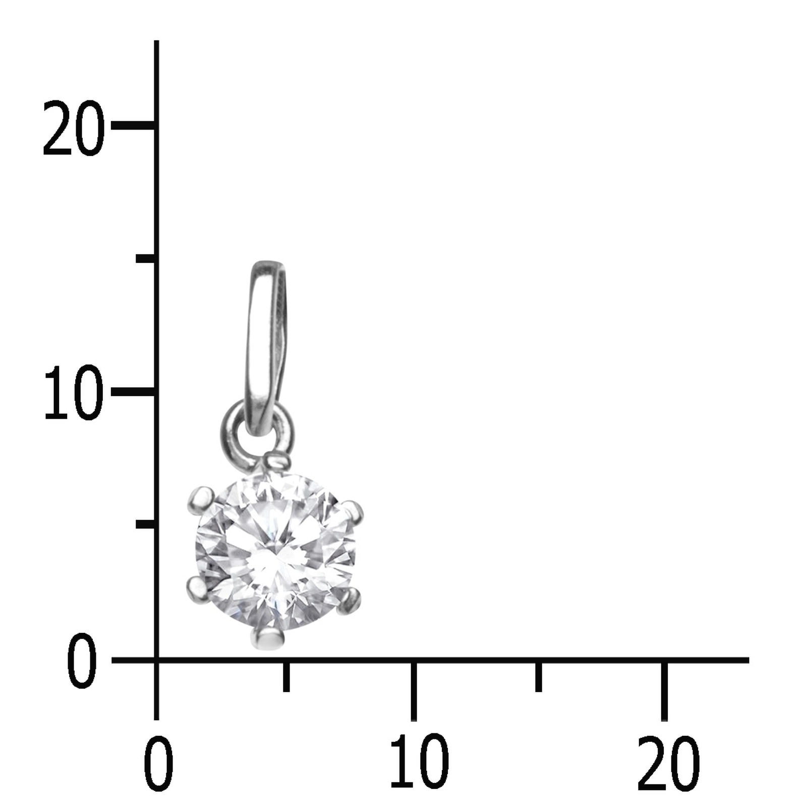 OSTSEE-SCHMUCK Kettenanhänger »- Folina 6 mm - Silber 925/000 - Zirkonia«