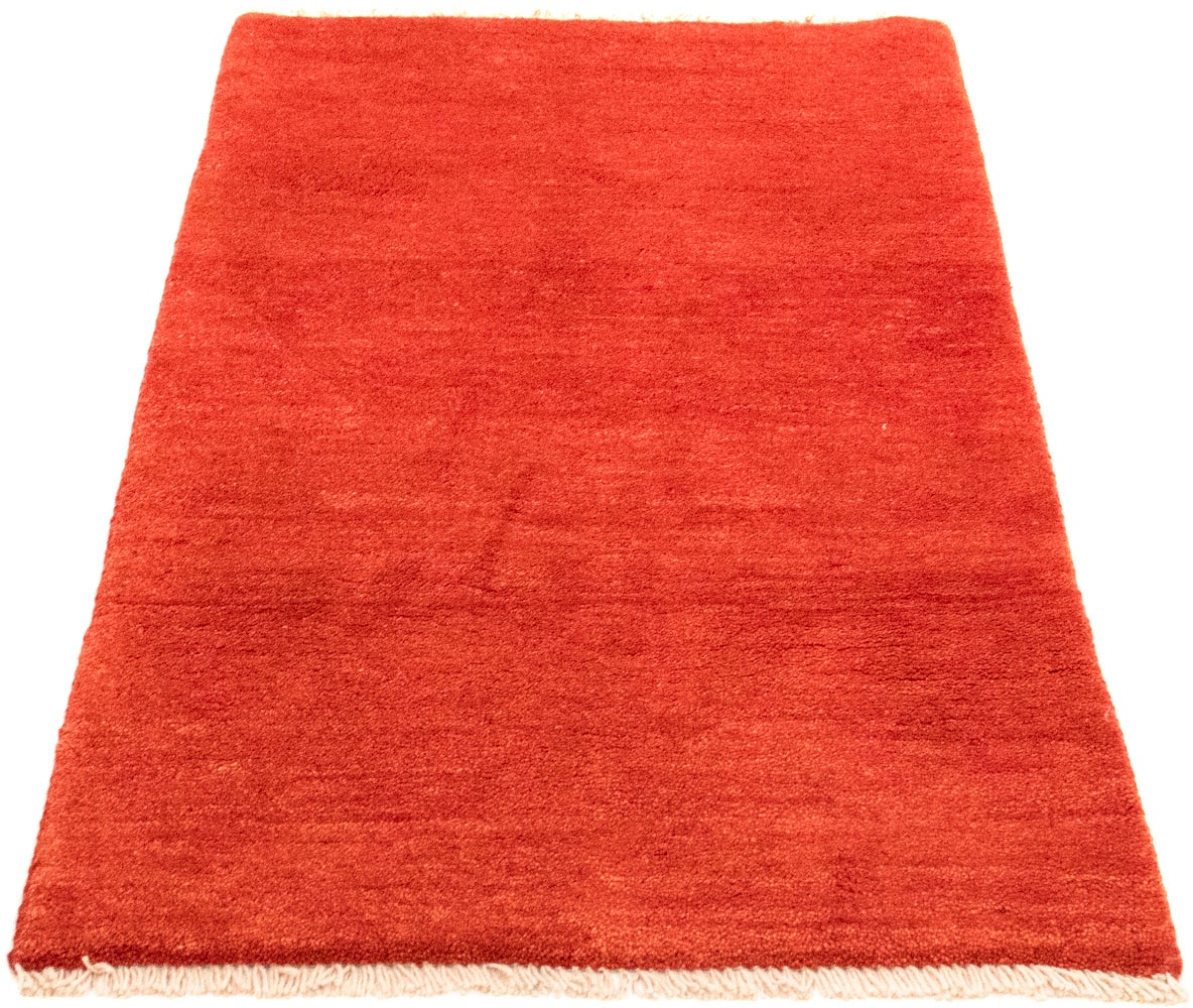 morgenland Wollteppich »Gabbeh handgeknüpft kaufen online Teppich rot«, rechteckig, handgeknüpft