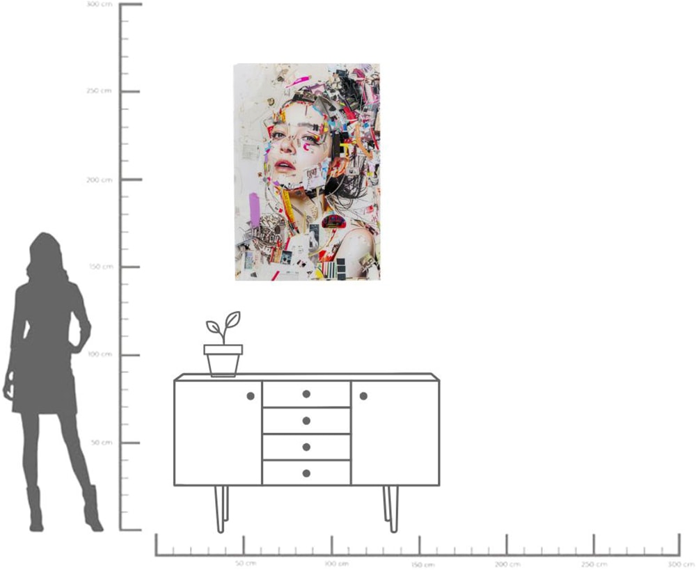 Kare Design Glasbild »Artsy Portrait 80x120cm« 1, 