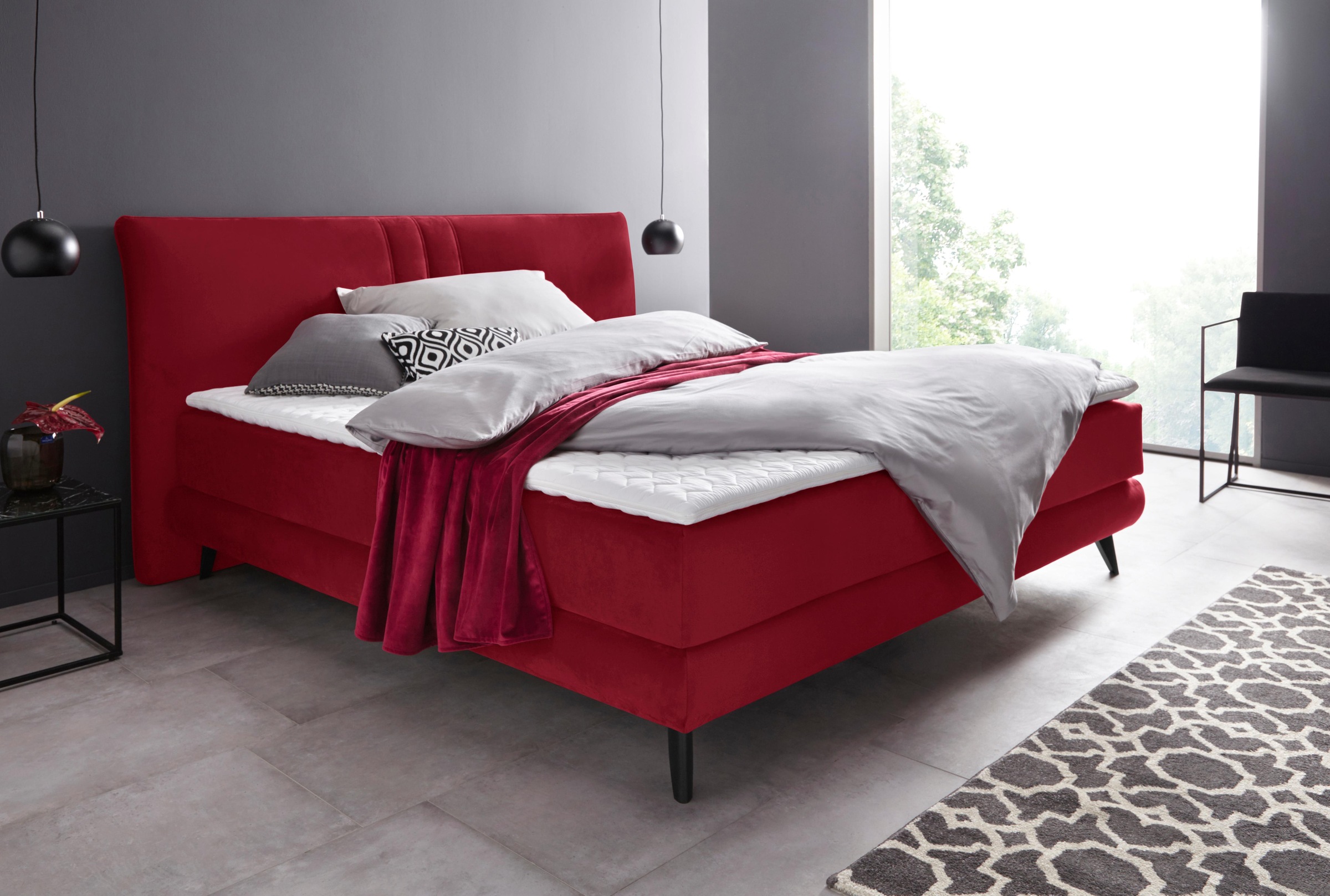 Places of Style Boxspringbett »Skien«, incl. Kaltschaumtopper, 2 Härtegrade, 3 Ausführungen