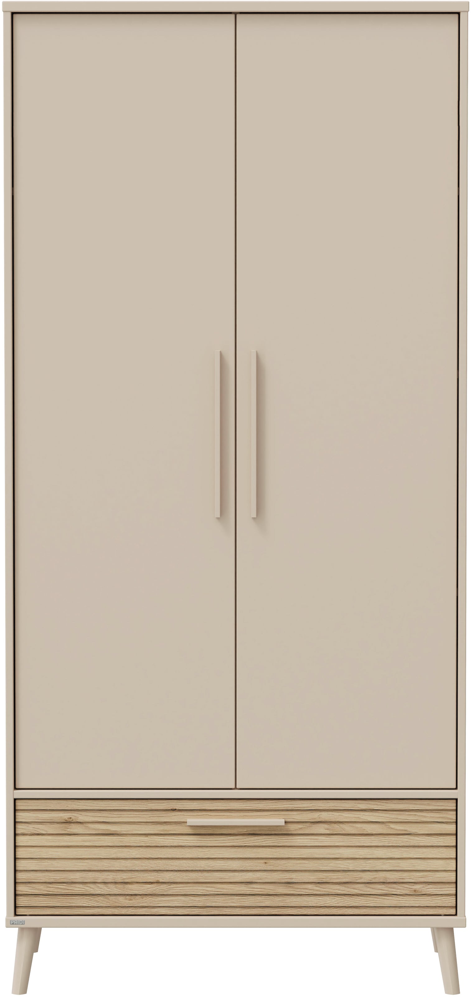 PAIDI Kleiderschrank »EEFJE in Beige mit Schublade und Türen, verschiedene Ausführungen« B/H/T ca. 95-123/139-204/41-57cm, mit 2 oder 3 Türen + Tiny-Variante,  stabiler Drehtürenschrank aus Holz, mit Soft-Close-Funktion