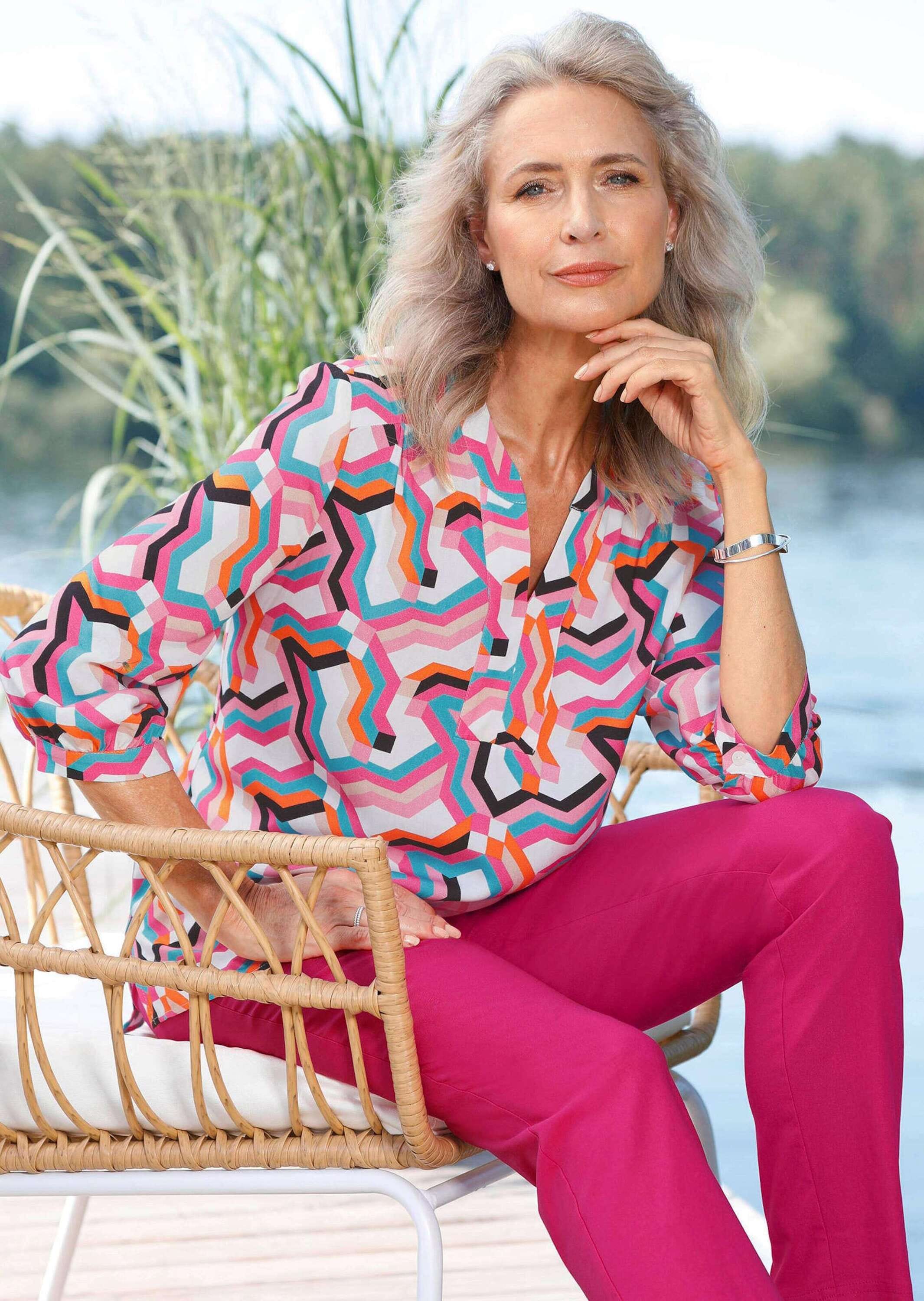 GOLDNER Tunika »Kurzgröße Mit Allover-Print, Tunikaform, 3/4-Arm« keine/nicht relevant