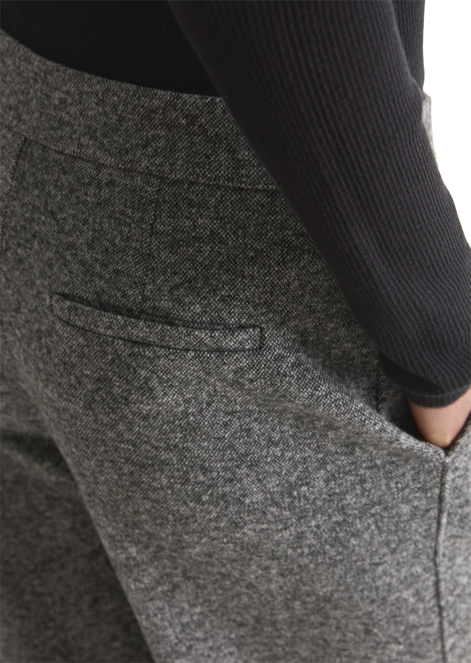 Marc O'Polo Jerseyhose, relaxed fit, Tweed Jersey, Schlupfstyle