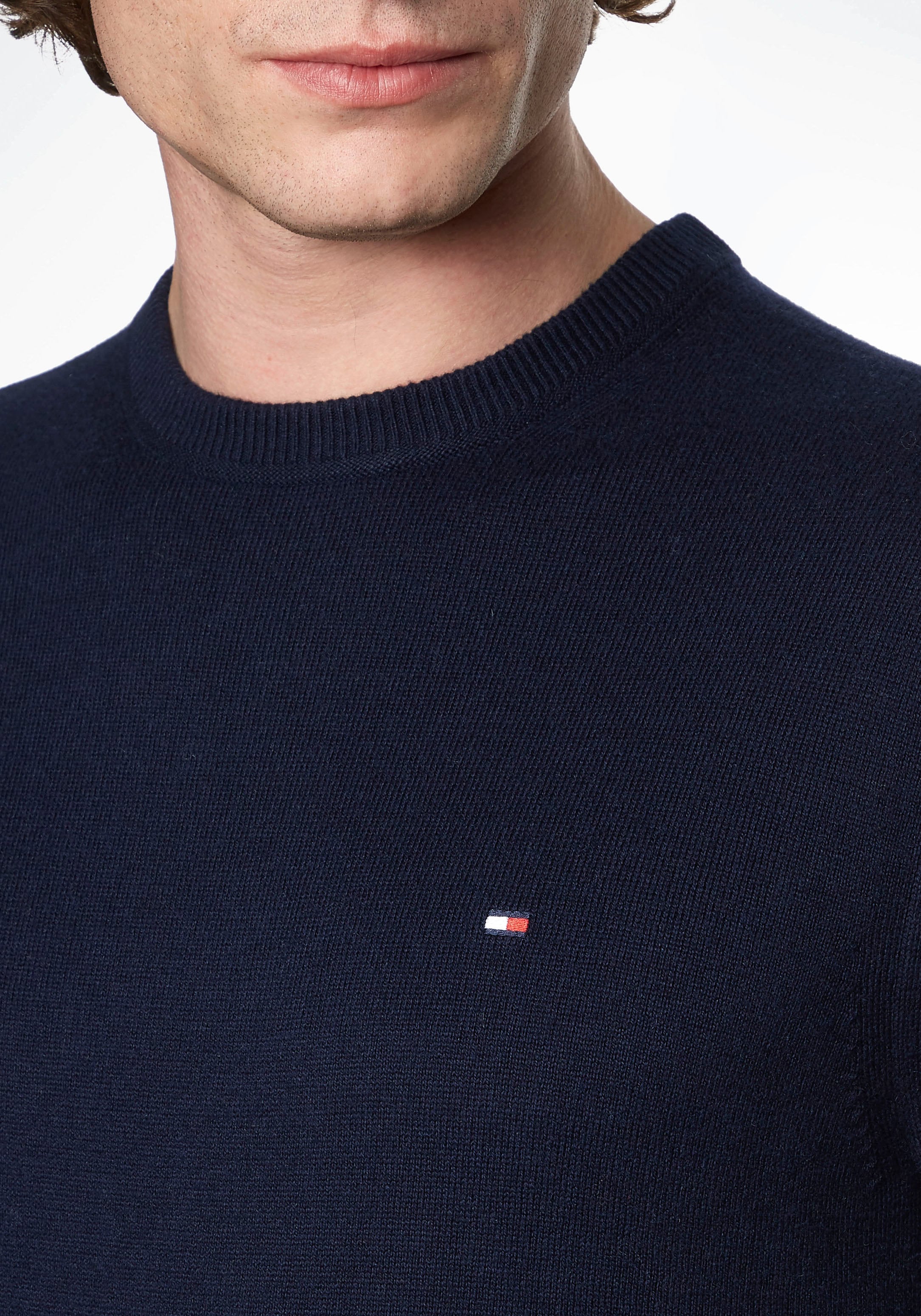 Tommy Hilfiger Rundhalspullover »PIMA ORG CTN CASHMERE CREW NECK«