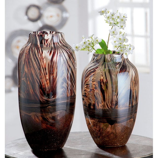 Casablanca by Gilde Tischvase »Alessia«, (1 St.), dekorative Vase aus Glas,  Blumenvase bequem bestellen