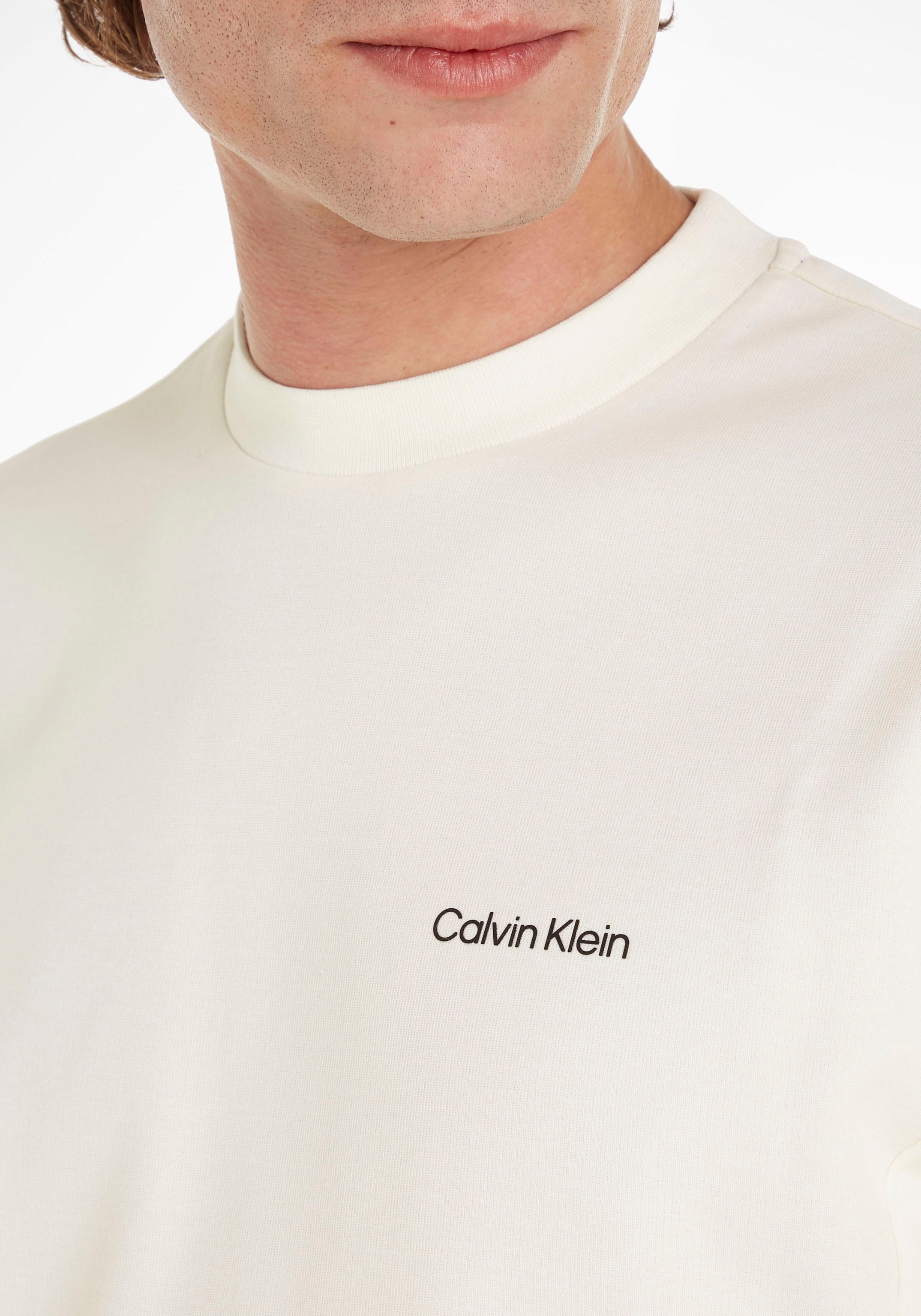 Calvin Klein Sweatshirt »MICRO LOGO halsnahmen mit SWEATSHIRT«, Rundhalsausschnitt REPREVE ♕ bei
