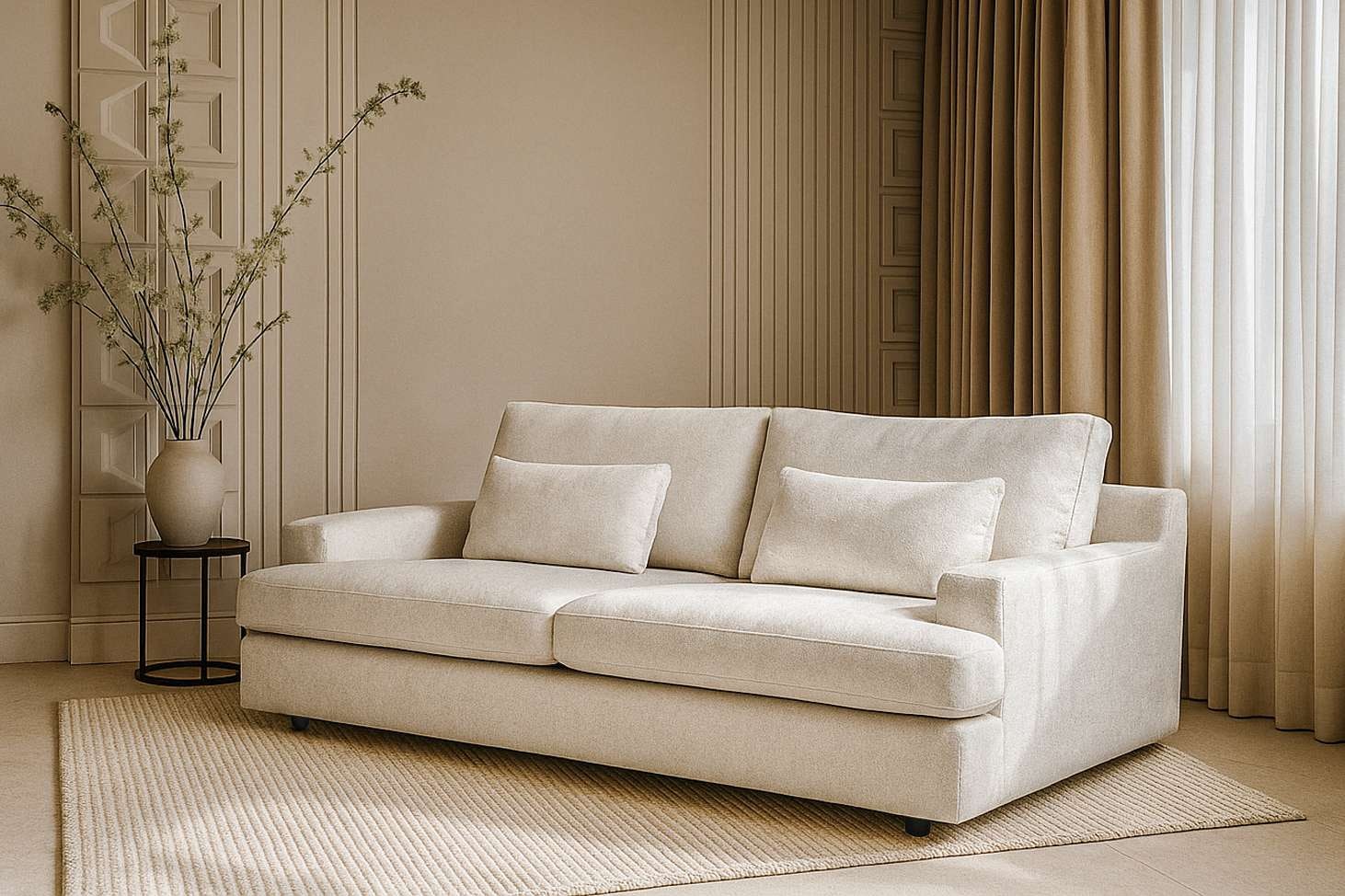 Home affaire Big-Sofa »Evelle 3 Sitzer Maxi« 237 cm, tiefe Sitzfläche, Lounge-Sitzkomfort, Struktur, Breitcord