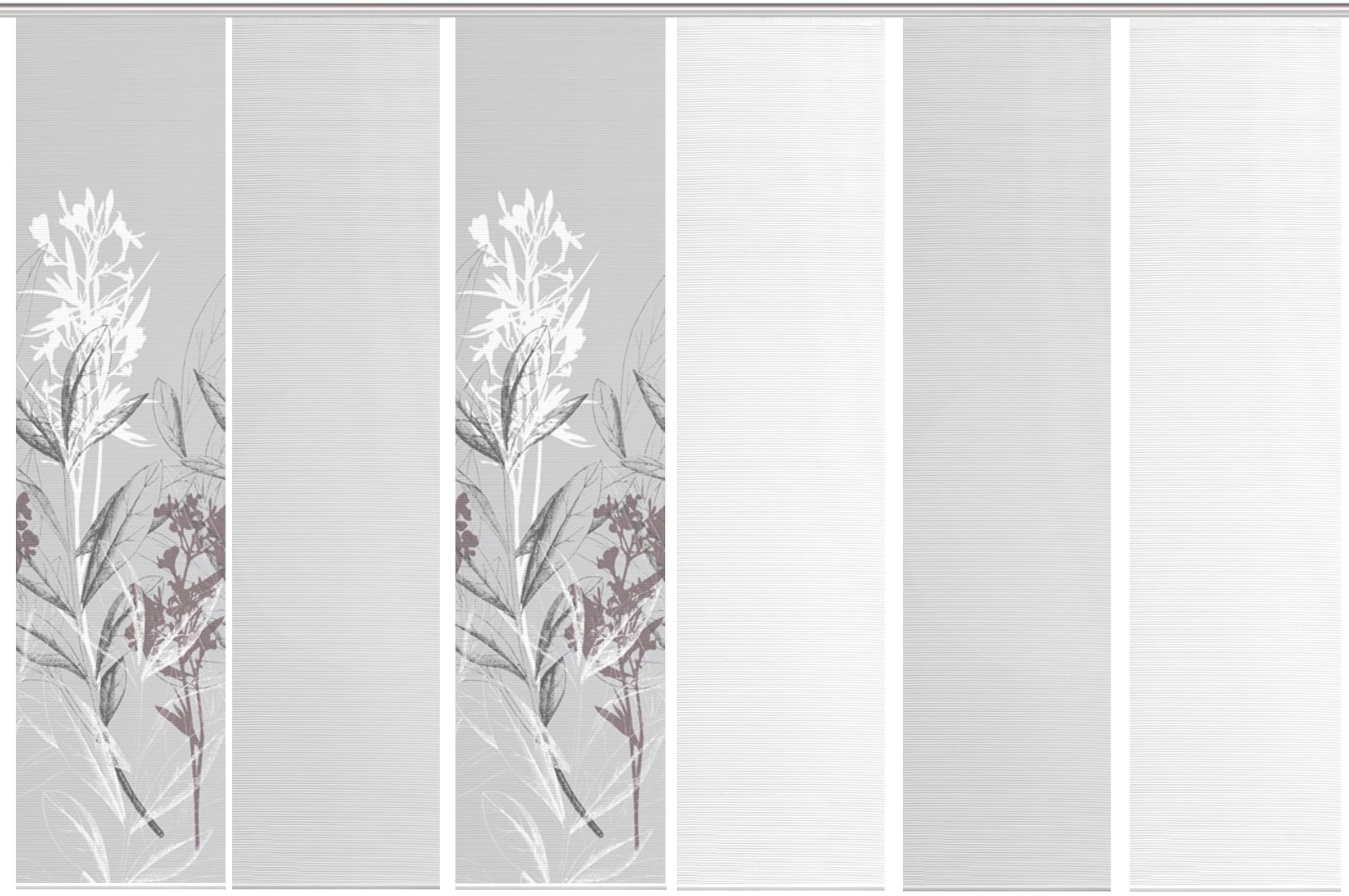 Vision S Schiebegardine »6ER SET SEMORA« Paneelwagen 6 Stk. tlg. HxB: 260x60, Schiebevorhang 6er Set Digitaldruck