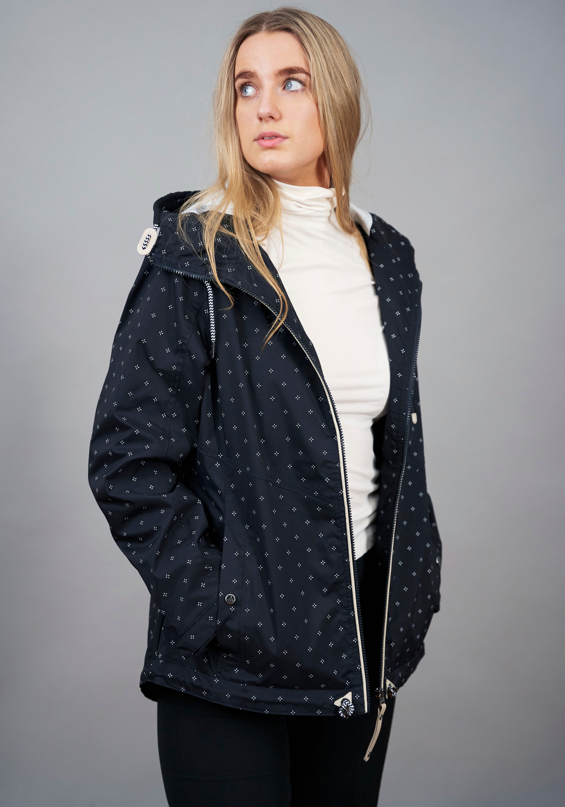 Junge Danmark Anorak mit Kapuze mit Allover-Print