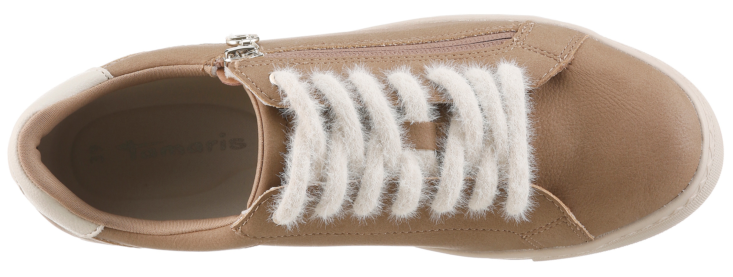 Tamaris Sneaker  Freizeitschuh, Schnürer mit Reißverschluss in veganer Verarbeitung
