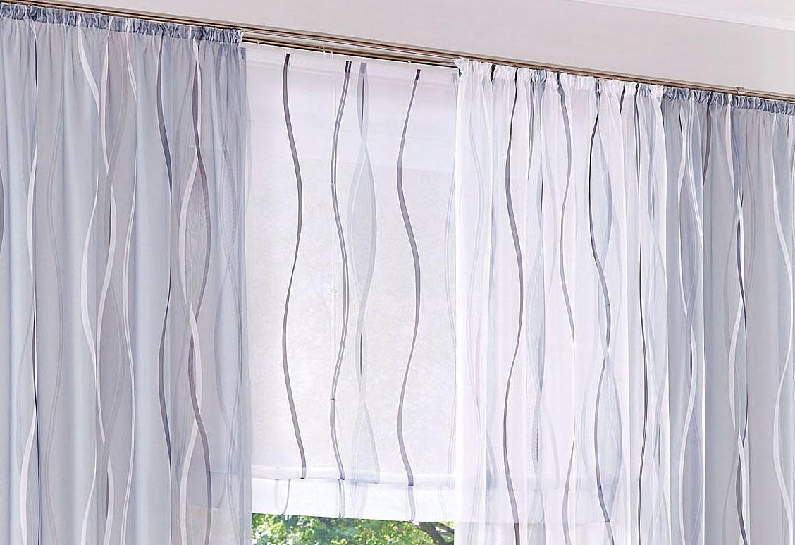 my home Raffrollo »Dimona«, mit Klettschiene, Transparent, Voile, Polyester