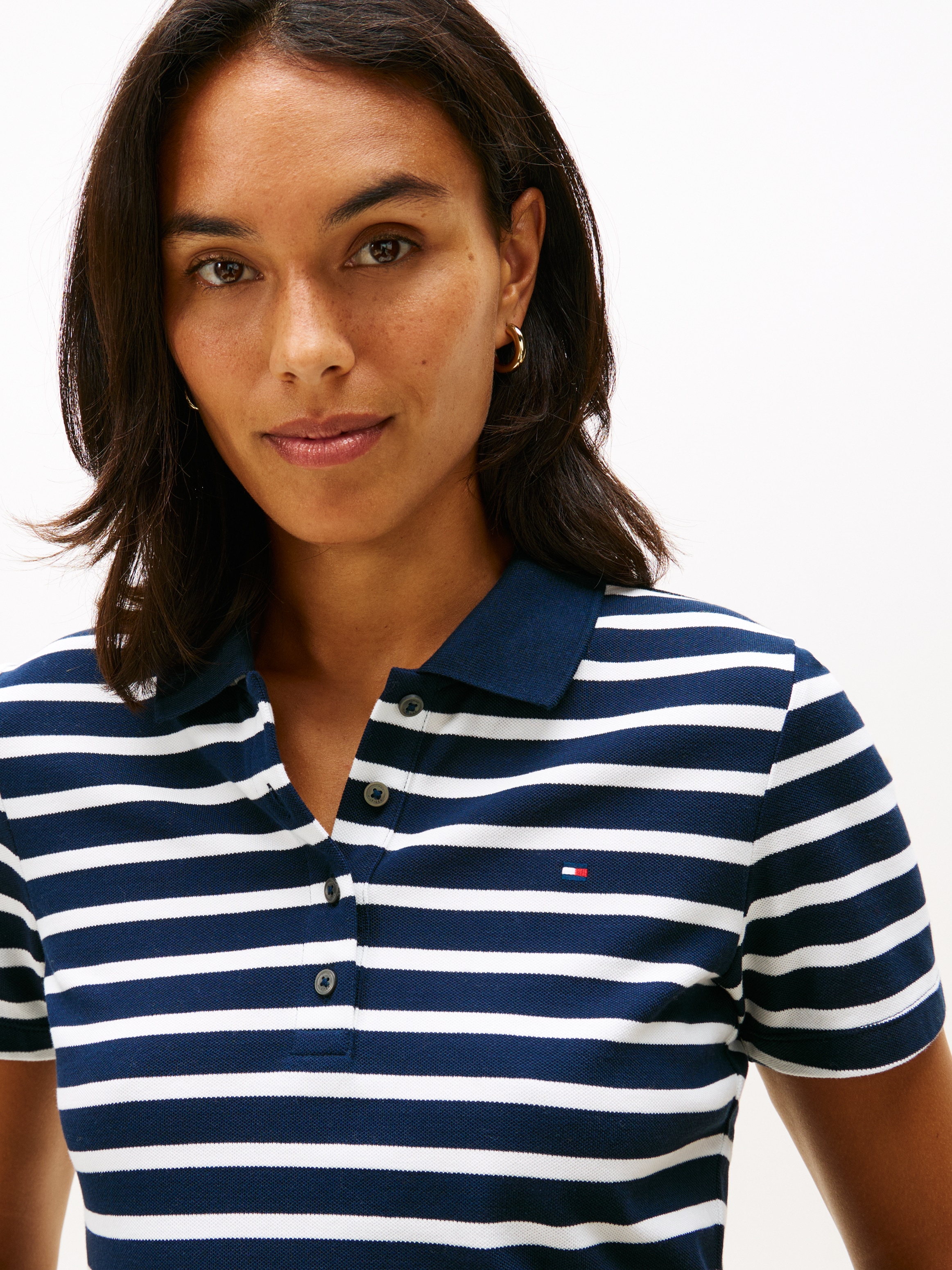 Tommy Hilfiger Poloshirt »1985 Slim Fit Pique Premium« mit Logostickerei, mit Seitenschlitzen
