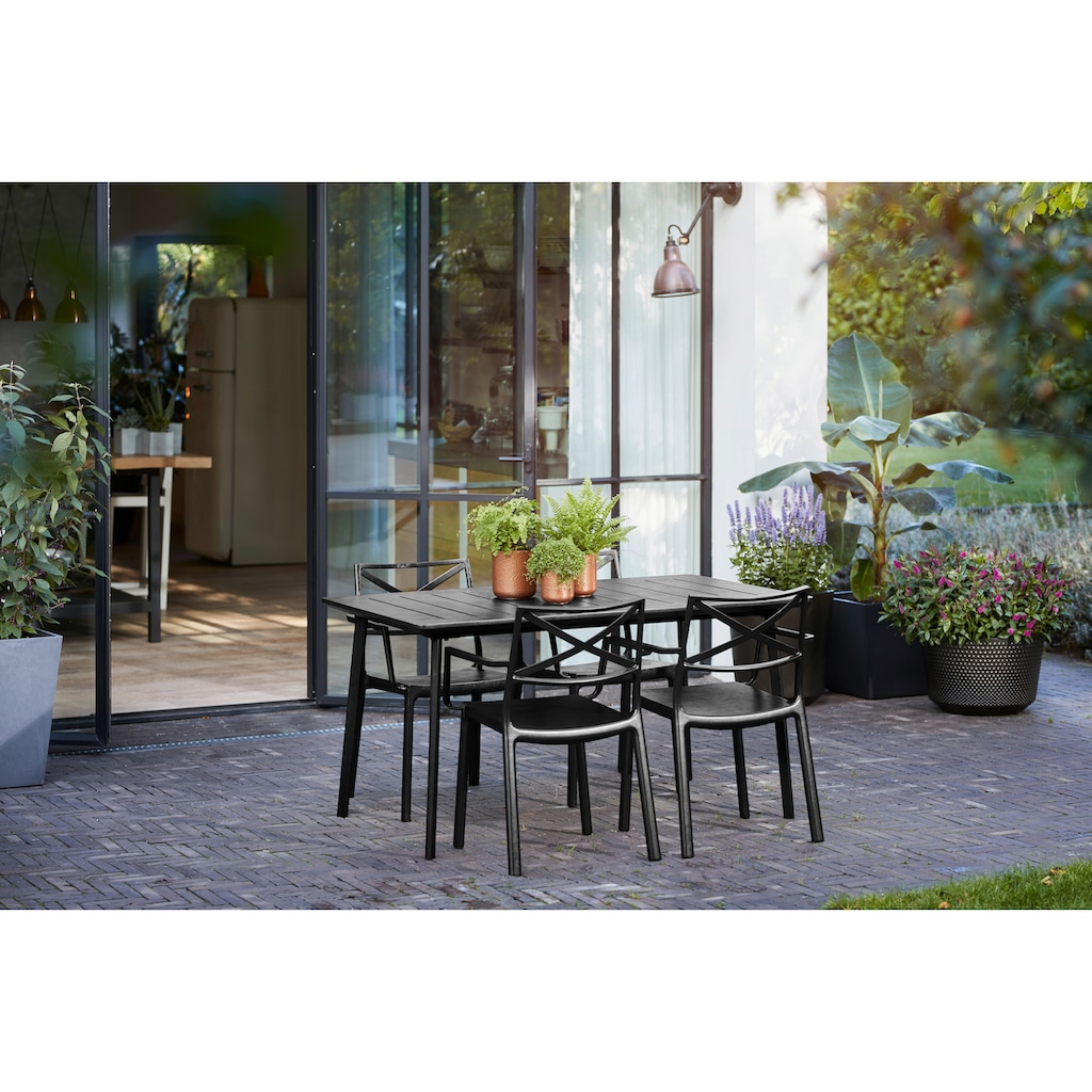 Best Garten-Essgruppe »Torino«, (5 tlg.), 5-tlg. Dining Gruppe Torino graphit