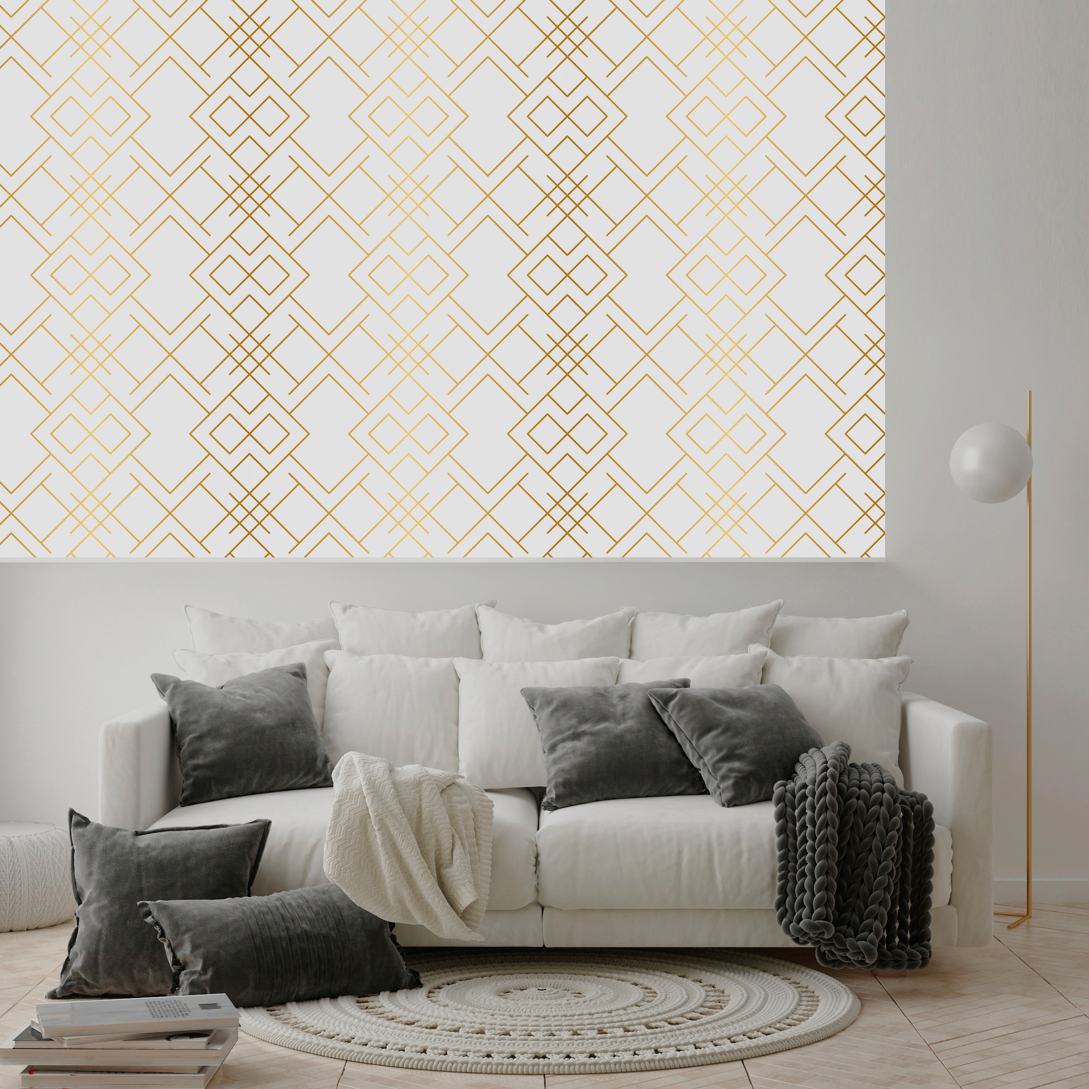 queence Vinyltapete »Lilia«, gemustert-Farbverlauf-bedruckt-abstrakt, 90x250cm, selbstklebend, kinderleichte Anbringung, Sticker